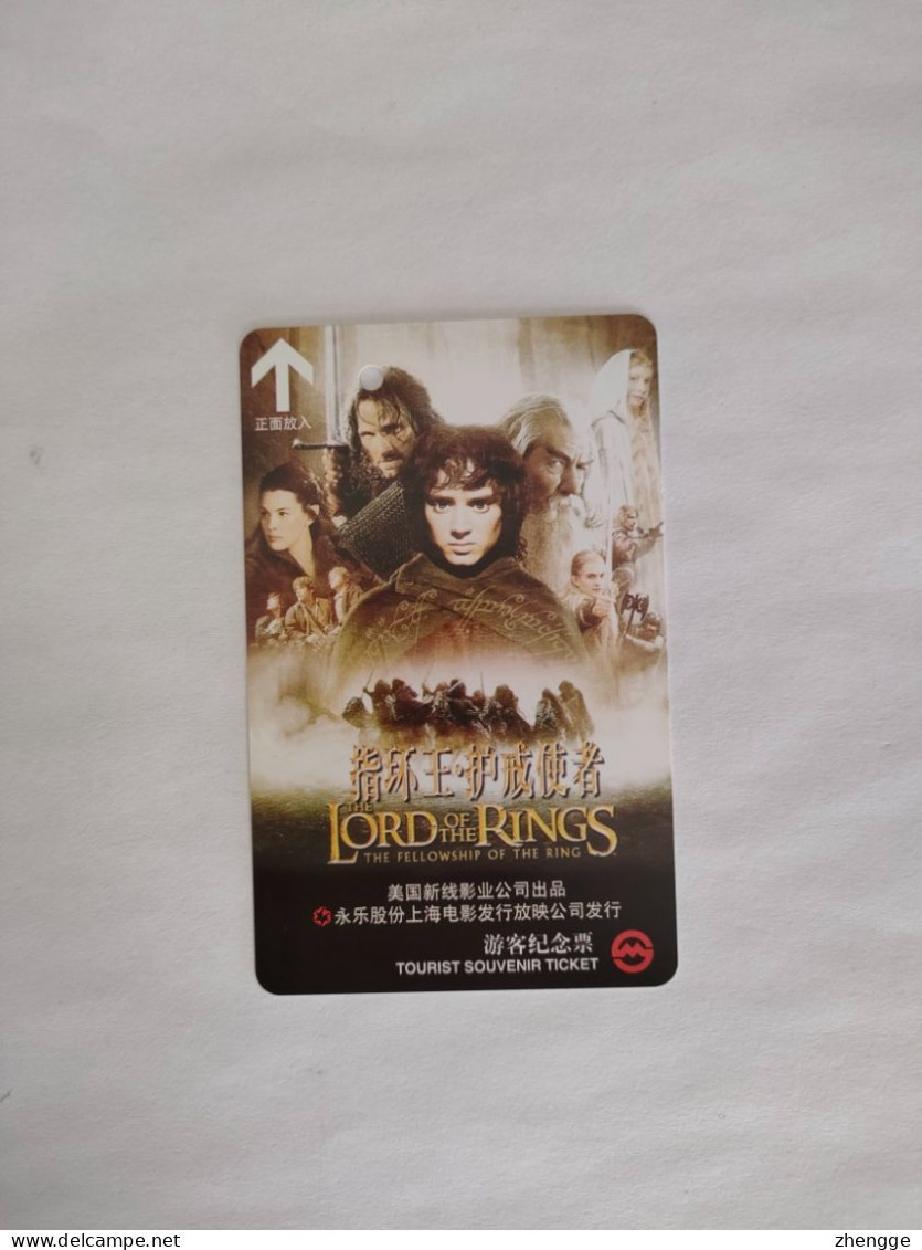 China Transport Cards,movie, The Lord Of The Rings,The Fellowship Of The Ring ,metro Card,shanghai City, (1pcs) - Non Classés