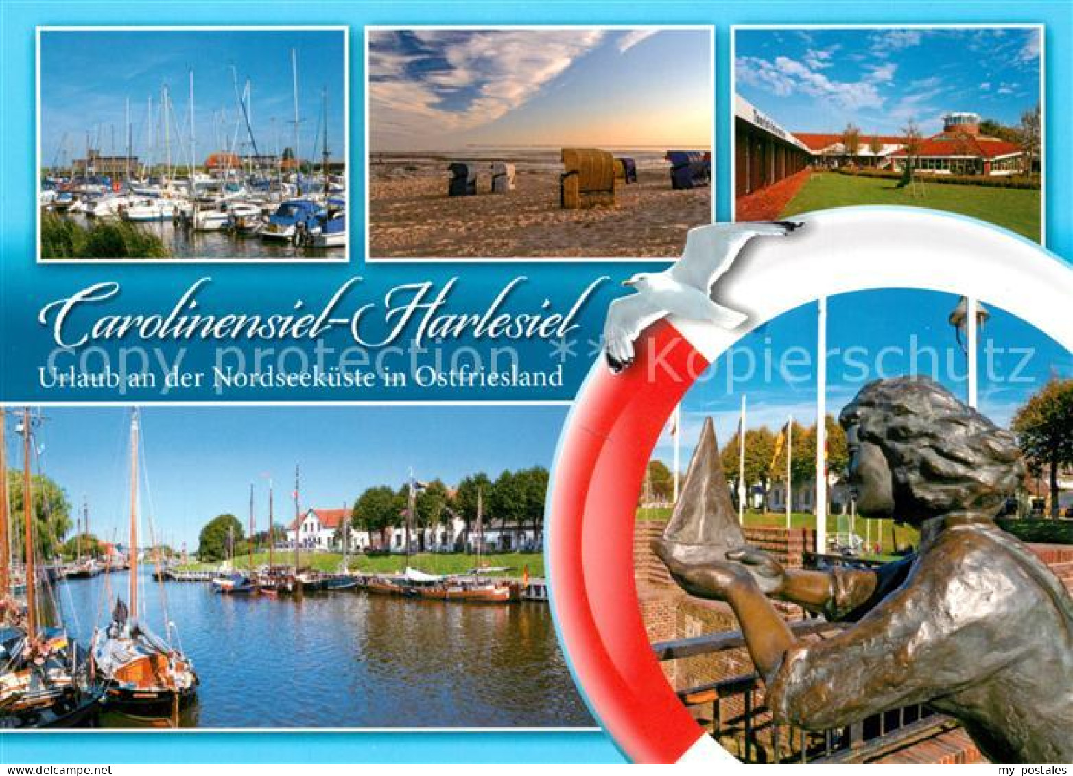 73234120 Carolinensiel-Harlesiel Ostfriesland Yachthafen Denkmal Strandkoerbe Ca - Wittmund