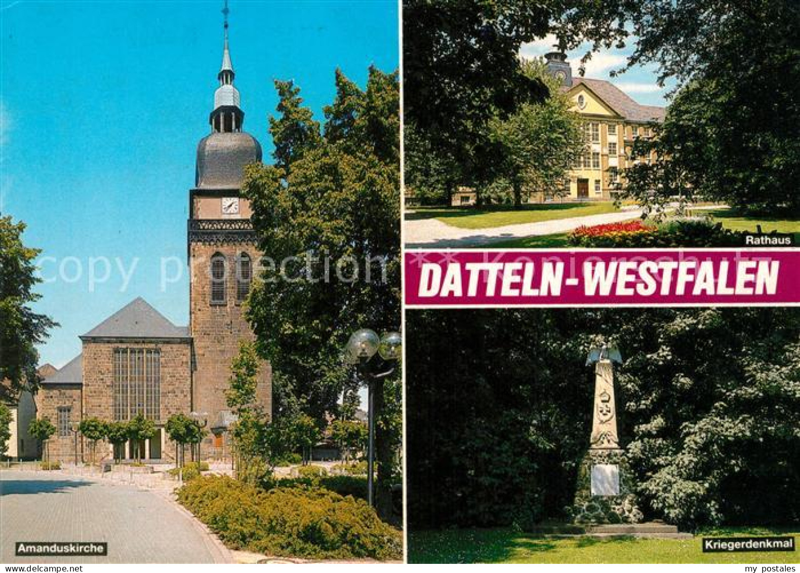 73234074 Datteln Amanduskirche Kriegerdenkmal Rathaus Datteln - Datteln