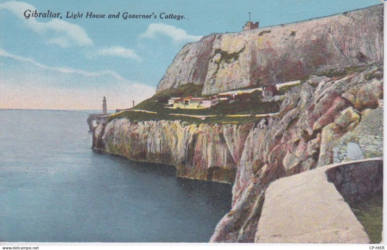 GIBRALTAR - LIGHT HOUSE AND GOVERNOR'S COTTAGE - - Gibraltar