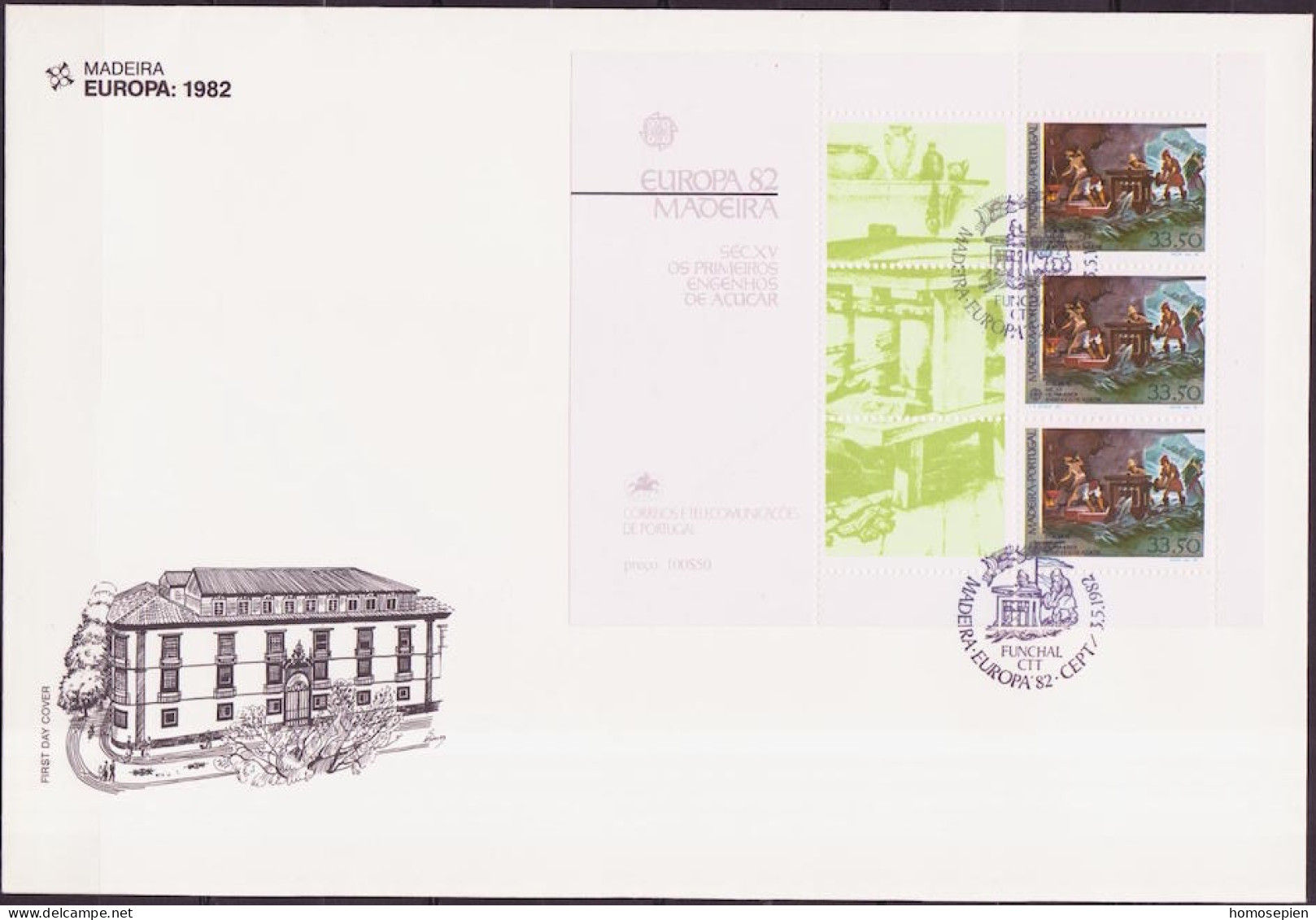 Europa CEPT 1982 Madère - Madeira - Portugal FDC2 Y&T N°BF3 - Michel N°B3 - 33,50e EUROPA - 1982