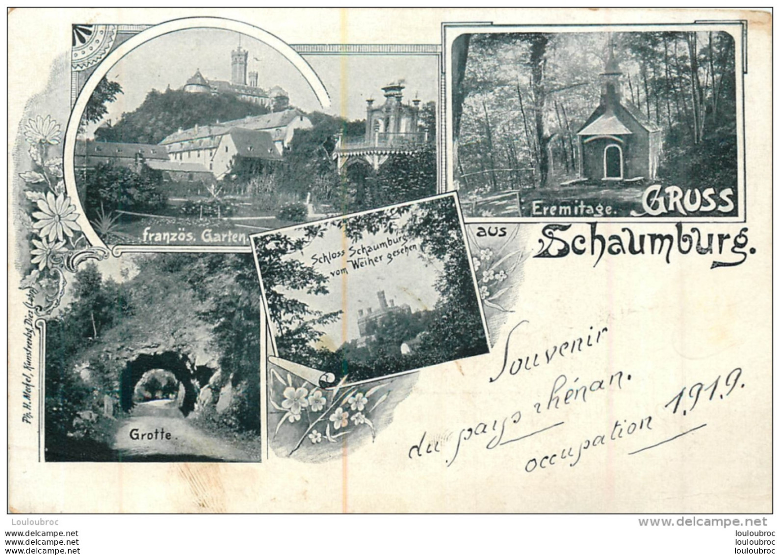 SCHAUMBURG OCCUPATION 1919 GRUSS - Schaumburg