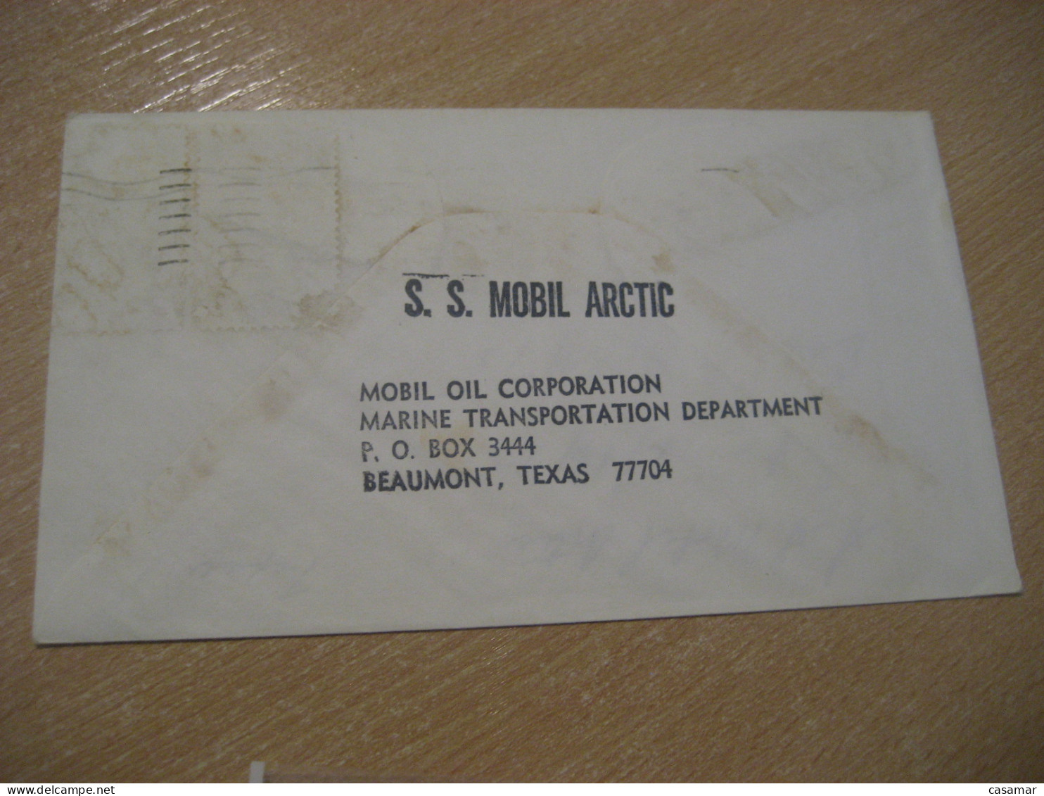 PAULSBORO 1975 S/S Mobil Arctic Tanker Mobil Oil Corp. Beaumont Ship Maritime Cancel Cover USA North Pole Polar Arctic - Altri & Non Classificati