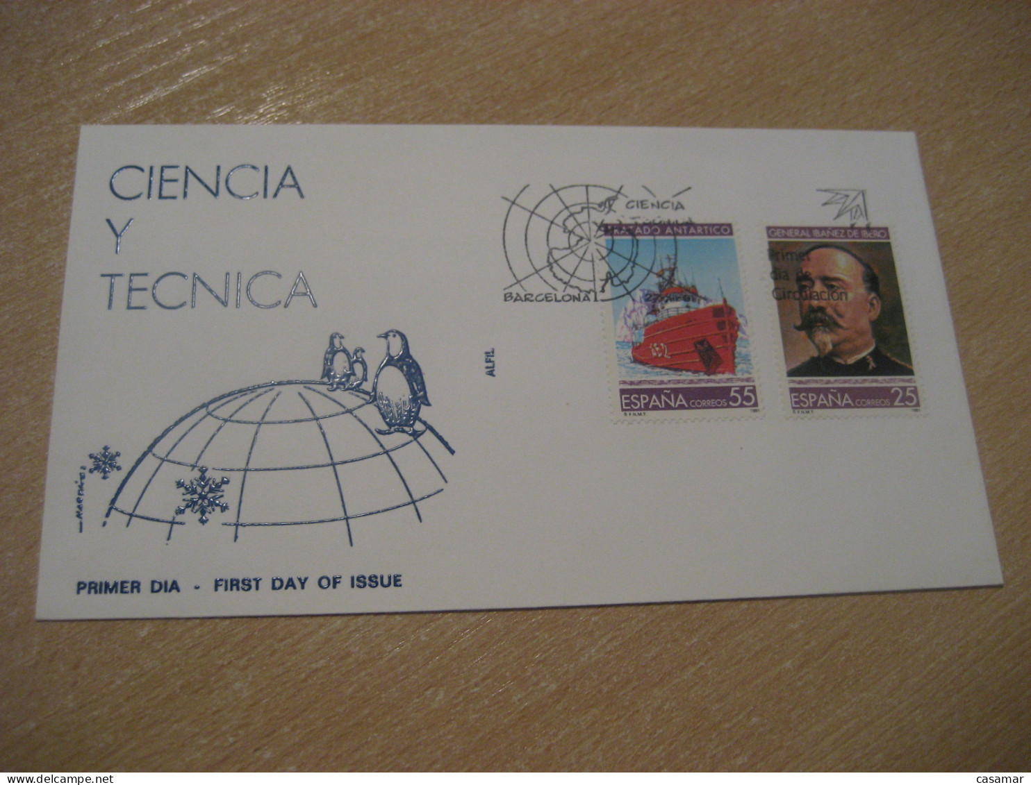 BARCELONA 1991 Antarctic Treaty Penguin FDC Cancel Cover SPAIN South Pole Polar Antarctique Antarctics Antarctica - Tratado Antártico