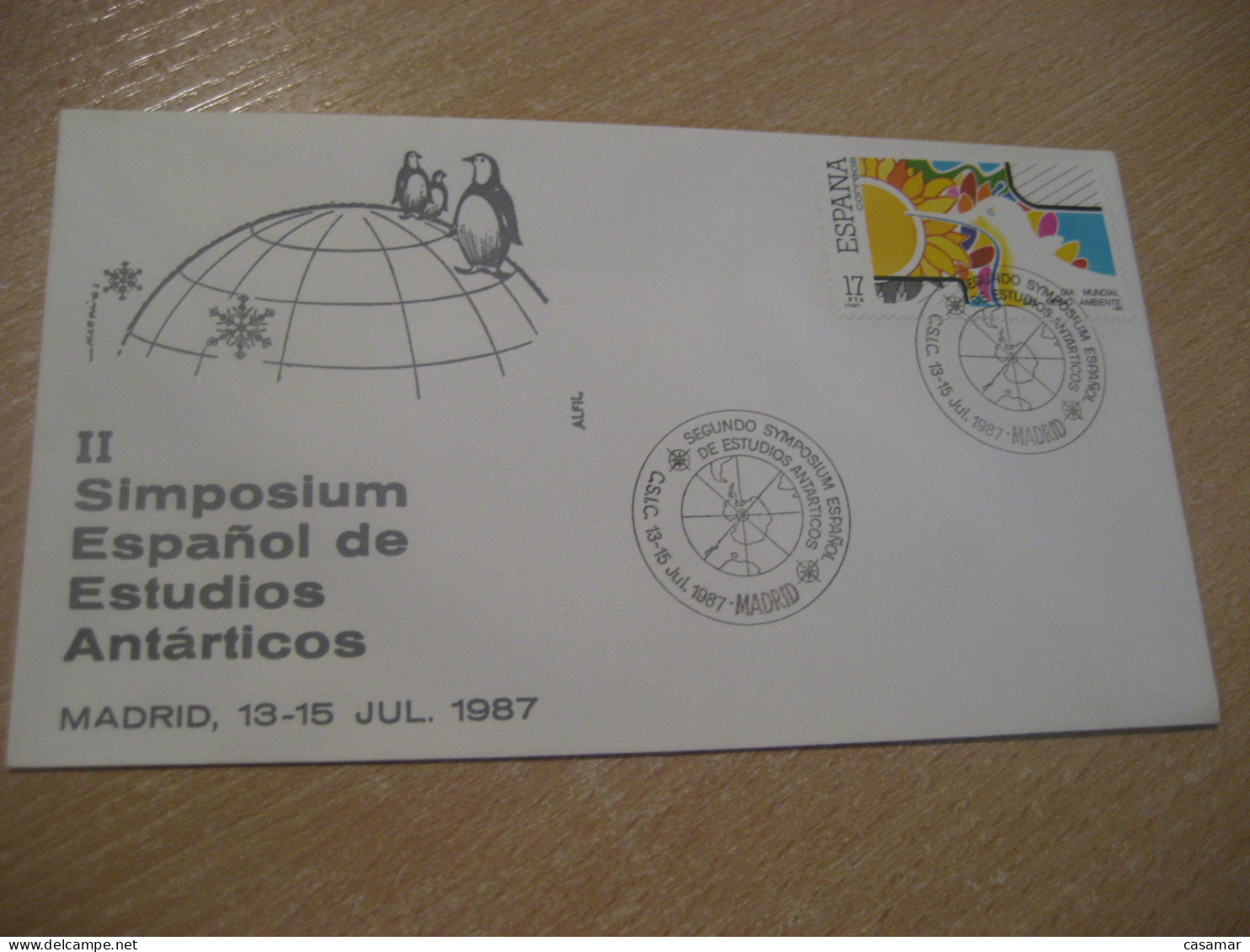 MADRID 1987 Estudio Antarticos Antarctic Penguin Penguins Cover SPAIN South Pole Polar Antarctique Antarctics Antarctica - Pinguini