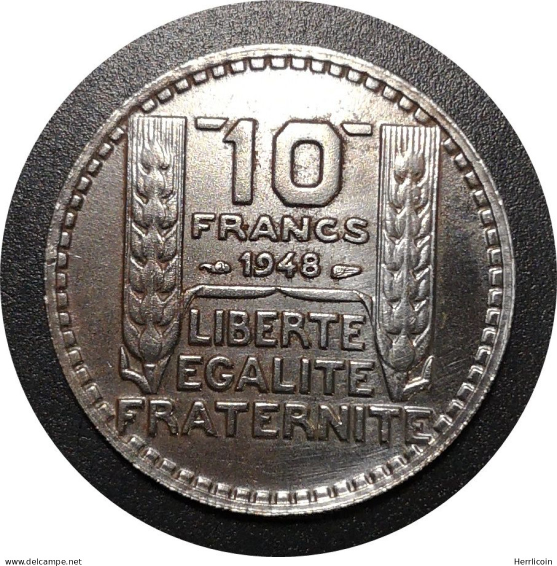 1948   - 10 Francs Turin Cupronickel, Petite Tête  France - 10 Francs
