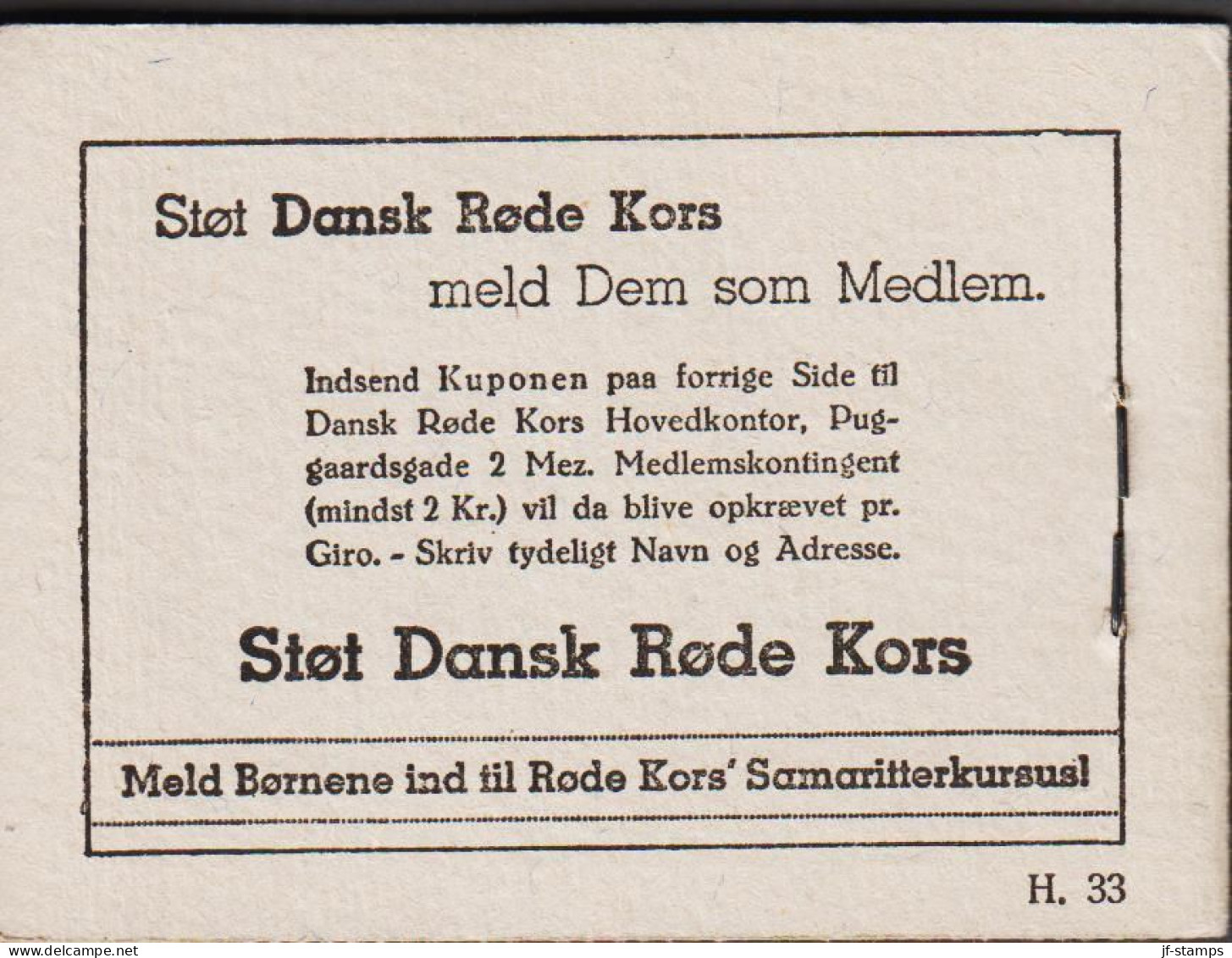 1943. DANMARK. 2 KRONER. BOOKLET With 20 Stk. 5 + 3 ØRE Red Cross  + 4 X 10 ØRE Christian ... (AFA 2 KR - 14) - JF541632 - Booklets