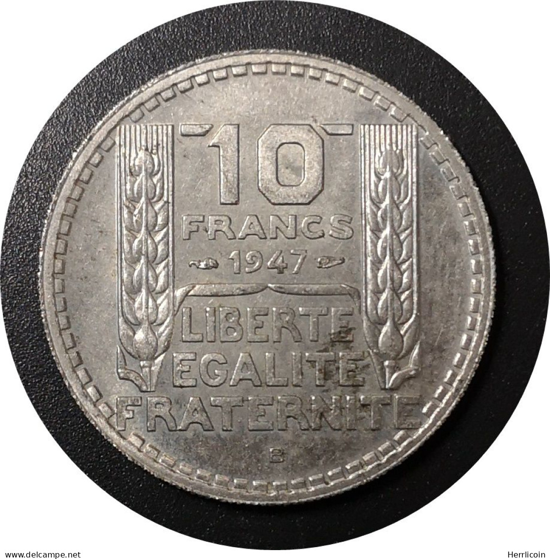 1947 B  - 10 Francs Turin Cupronickel, Petite Tête  France - 10 Francs