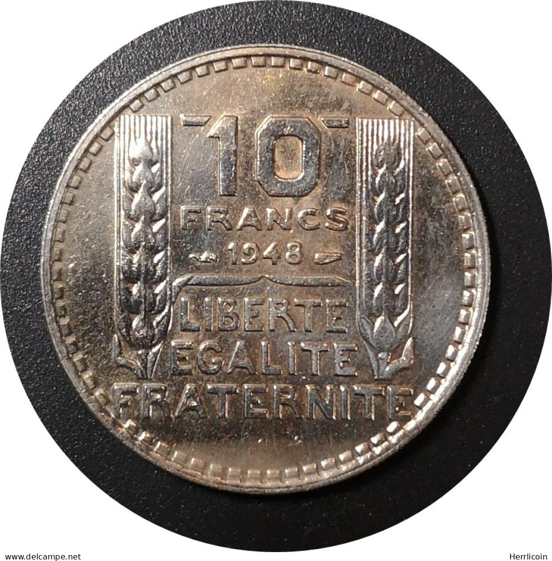 1948   - 10 Francs Turin Cupronickel, Petite Tête  France - 10 Francs