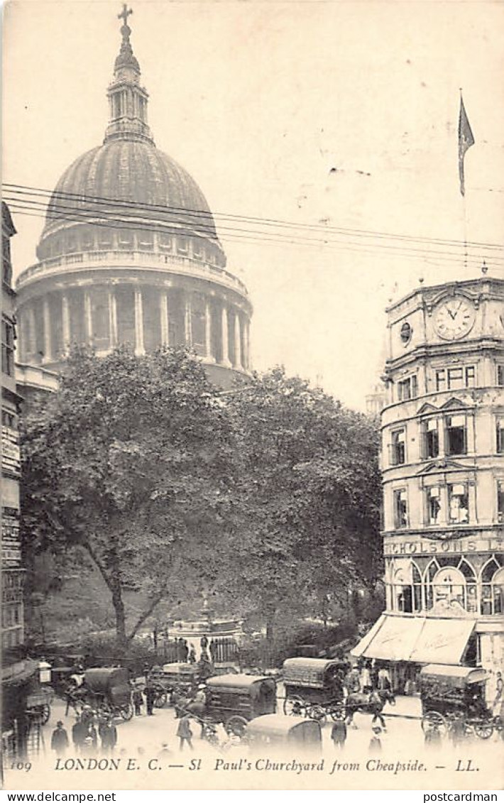 England - LONDON St. Paul's Churchyard From Cheapside - Publisher Levy LL. 109 - St. Paul's Cathedral