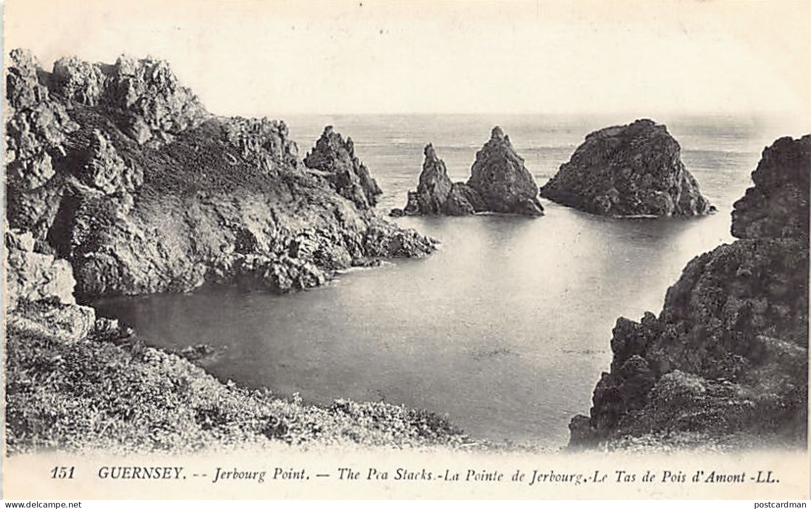 Guernsey - JERBOURG POINT - The Pea Stacks - Publ. LL Levy 151 - Guernsey