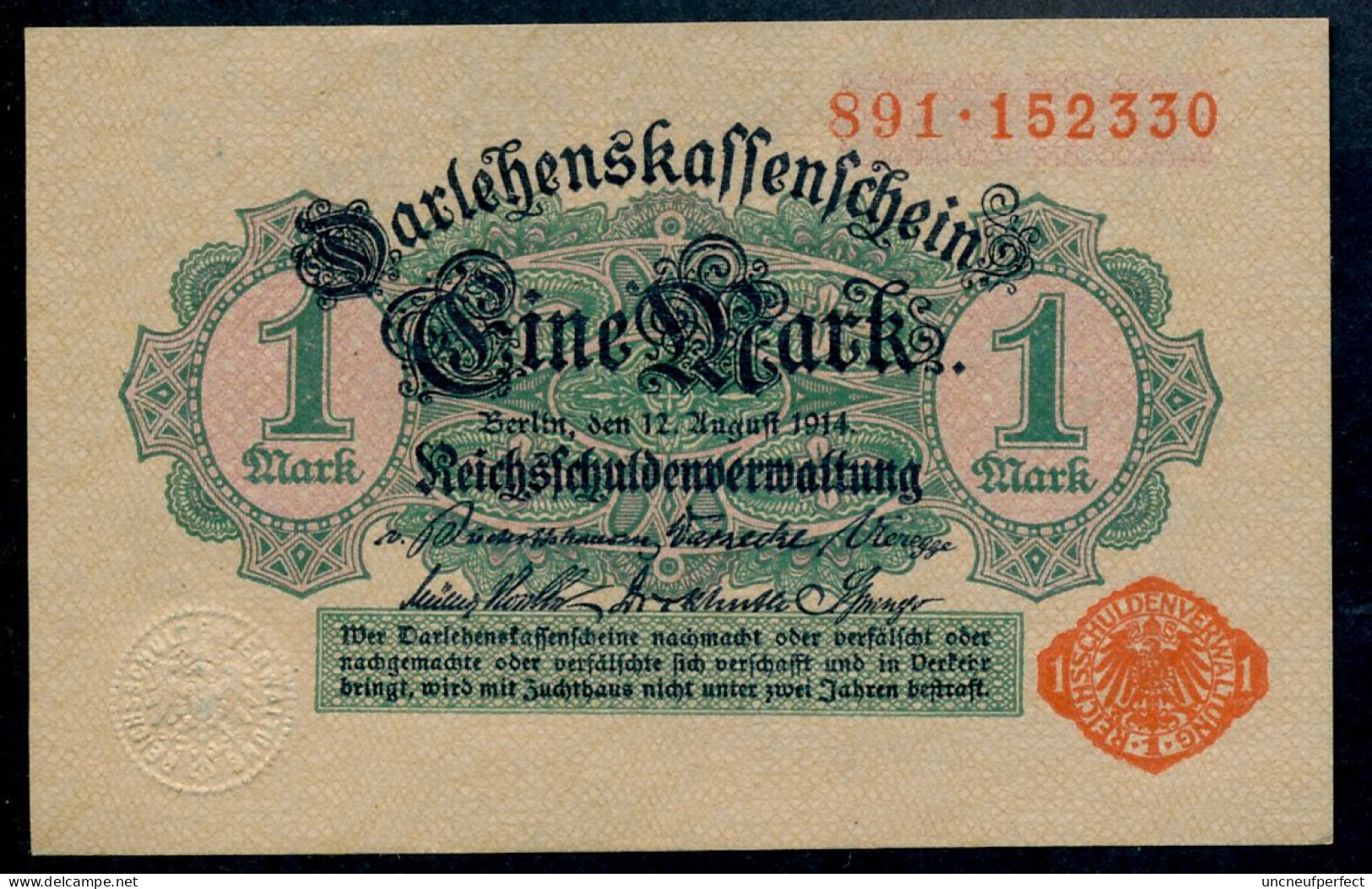 Pick 51 Ro 51c DEU-58   1 Mark 1914 UNC NEUF - Sonstige & Ohne Zuordnung