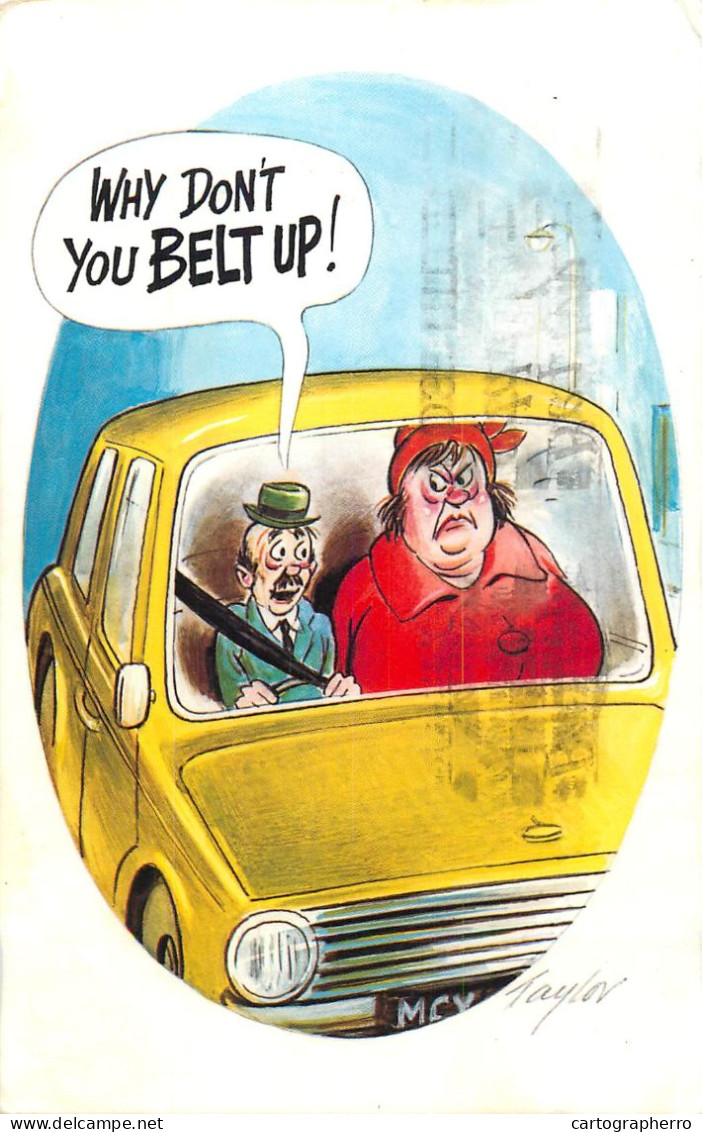 Postcard Comic Seat Belt Joke - Fumetti