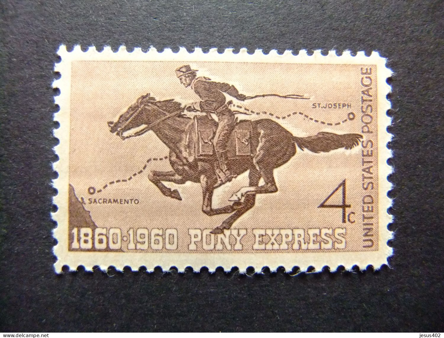 ESTADOS UNIDOS / ETATS-UNIS D'AMERIQUE 1960 / CENT. CORREOS / PONY EXPRESS YVERT 689 ** MNH - Neufs