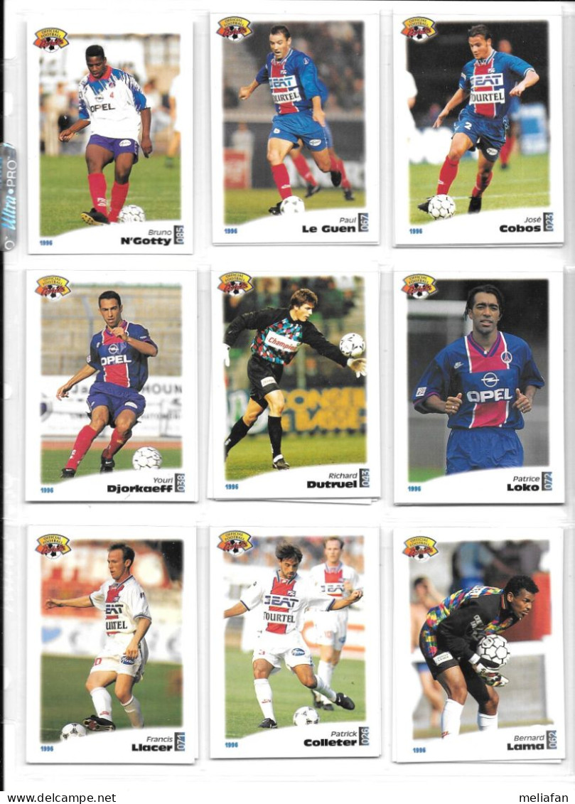 EL03 - LOT 17 CARTES PANINI 1994 1995 - PSG PARIS SAINT GERMAIN - Trading Cards