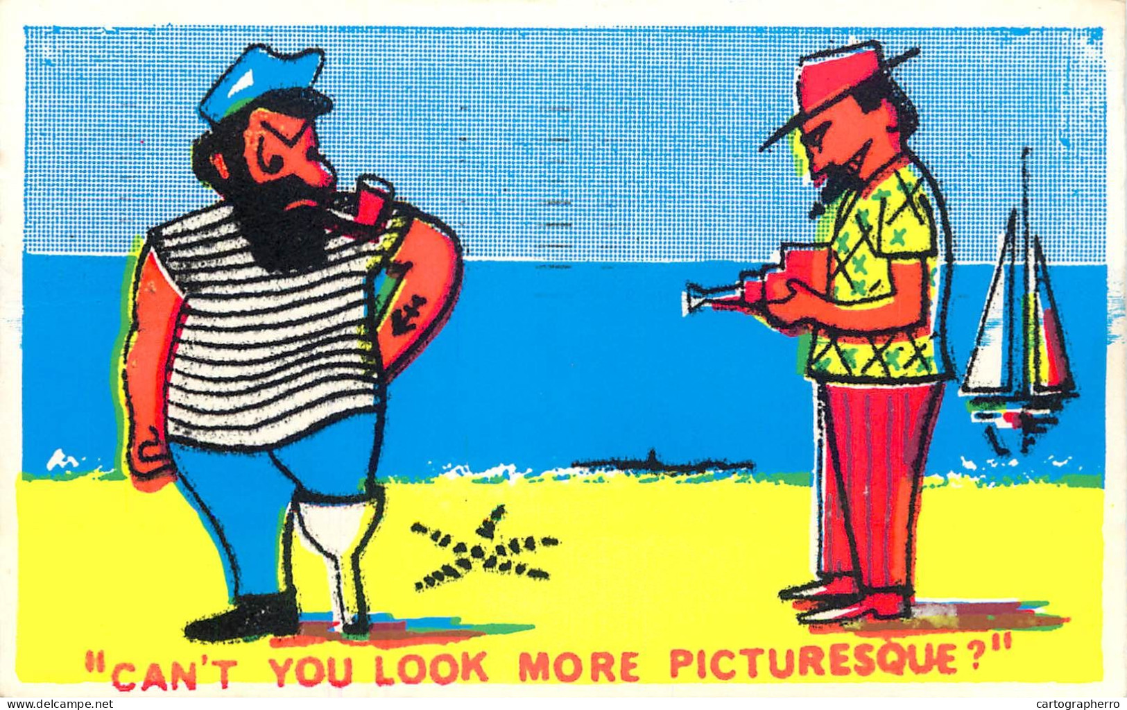 Postcard Comic Can't You Look More Picturesque One Leg - Fumetti