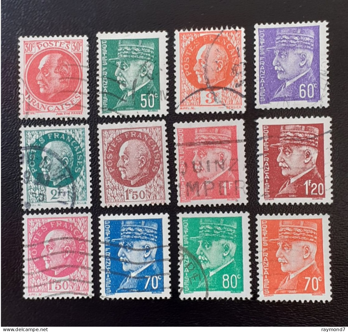 506-508-509-510-511-513-514-515-516-517-518-521  Lot Pétain - Used Stamps