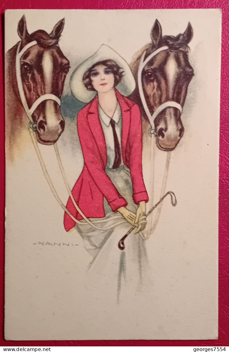 ILLUSTRATEUR - NANNI - JEUNE FEMME ET SES CHEVAUX - Nanni