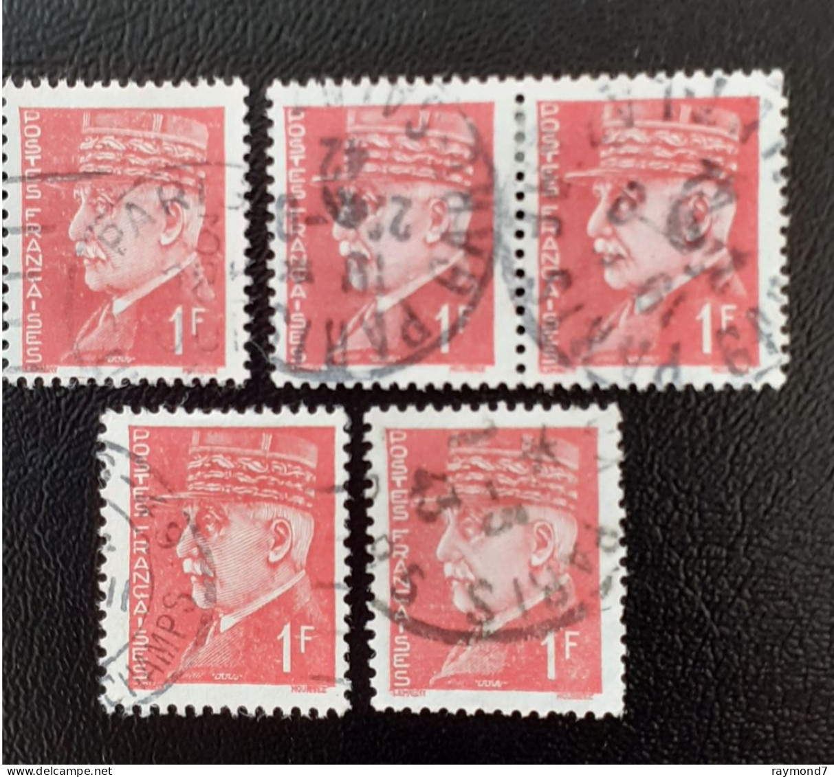 514  Lot De 5 Pétain  Bien Frappés - Used Stamps