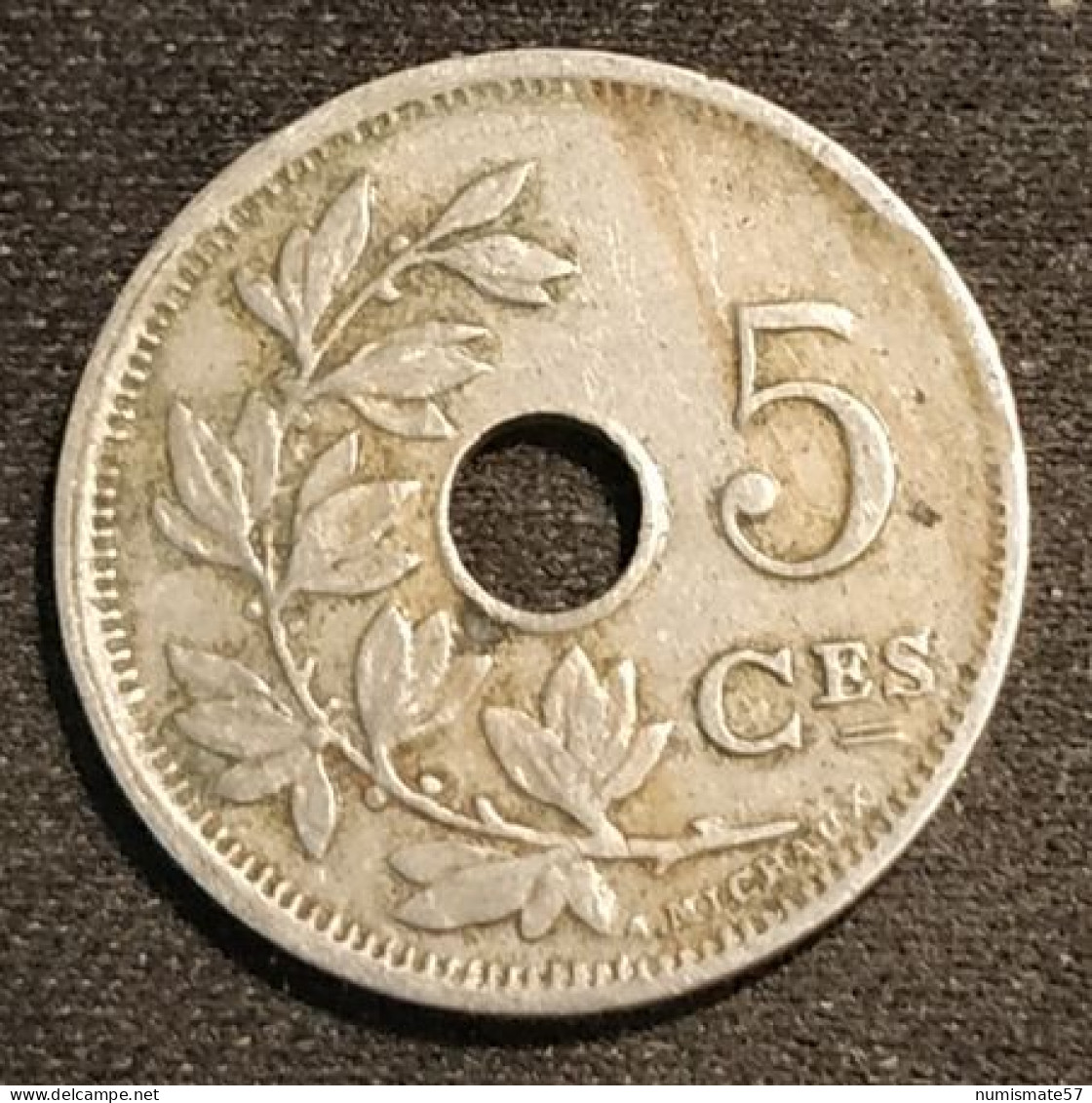 BELGIQUE - BELGIUM - 5 CENTIMES 1913 - Légende FR - Albert Ier - Type Michaux - KM 66 - 5 Cents