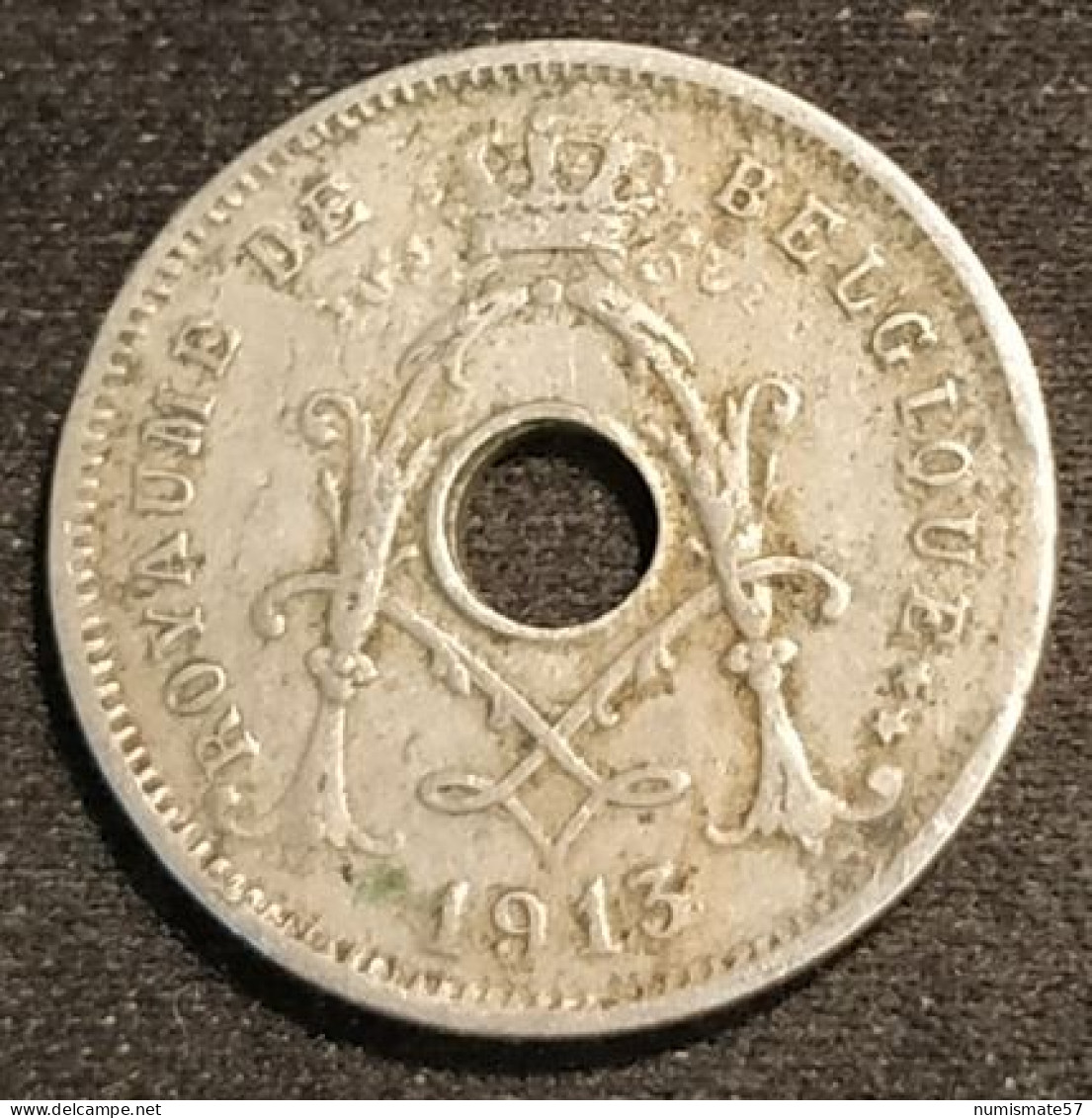 BELGIQUE - BELGIUM - 5 CENTIMES 1913 - Légende FR - Albert Ier - Type Michaux - KM 66 - 5 Cents