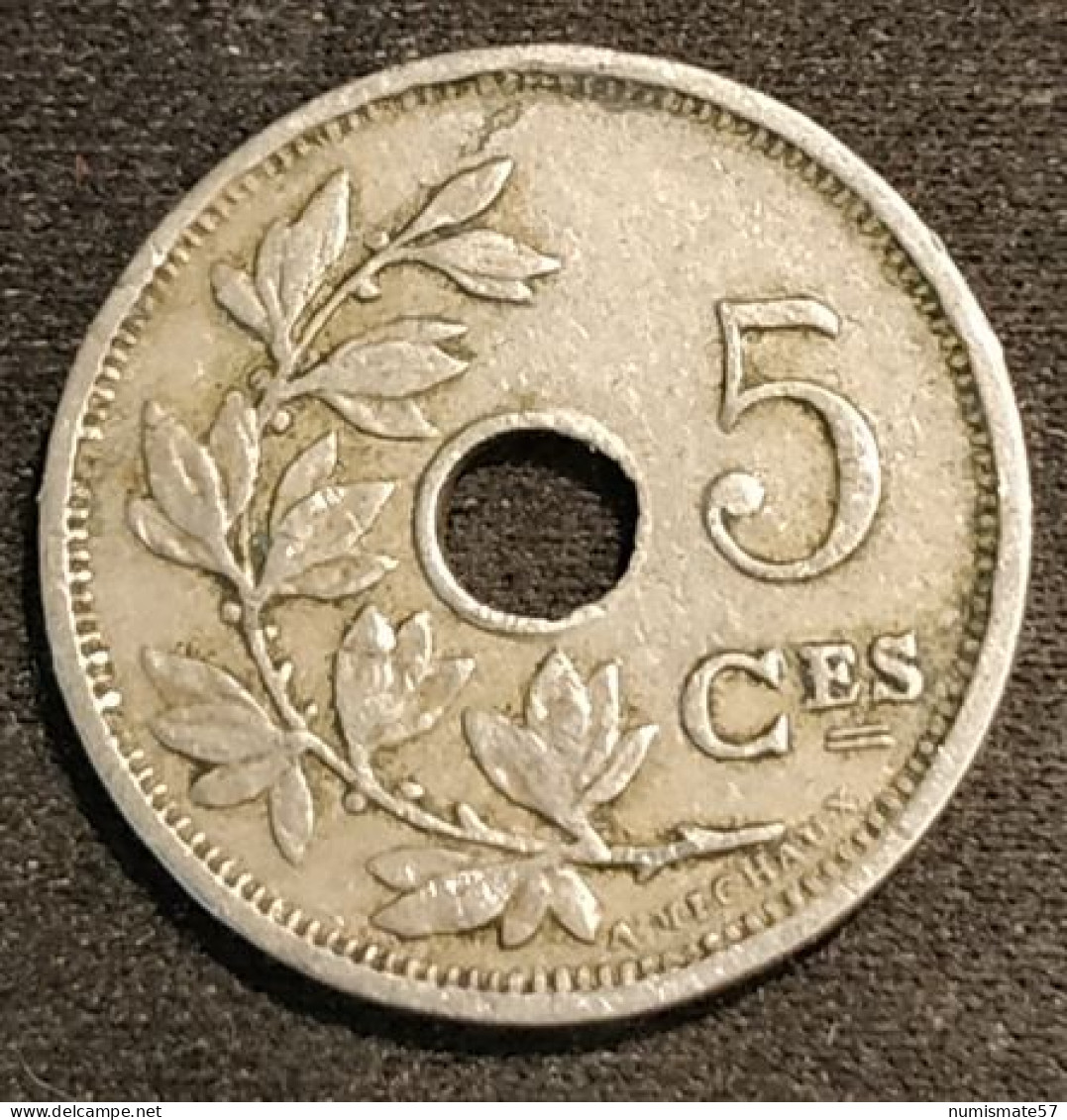 BELGIQUE - BELGIUM - 5 CENTIMES 1920 - Légende FR - Albert Ier - Type Michaux - KM 66 - 5 Centimes