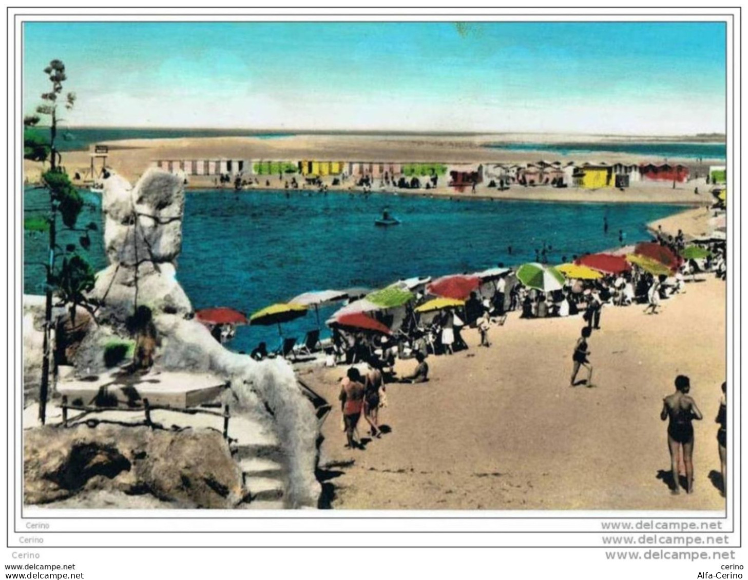 GIZZERIA  LIDO:  SPIAGGIA  -  FOTO  COLORATA  A  MANO  -  FG - Catanzaro