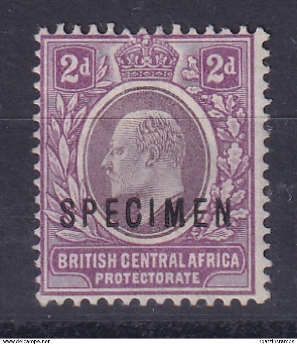 British Central Africa: 1903/04   Edward 'SPECIMEN' OVPT    SG60s    2d      MH - Nyassaland (1907-1953)