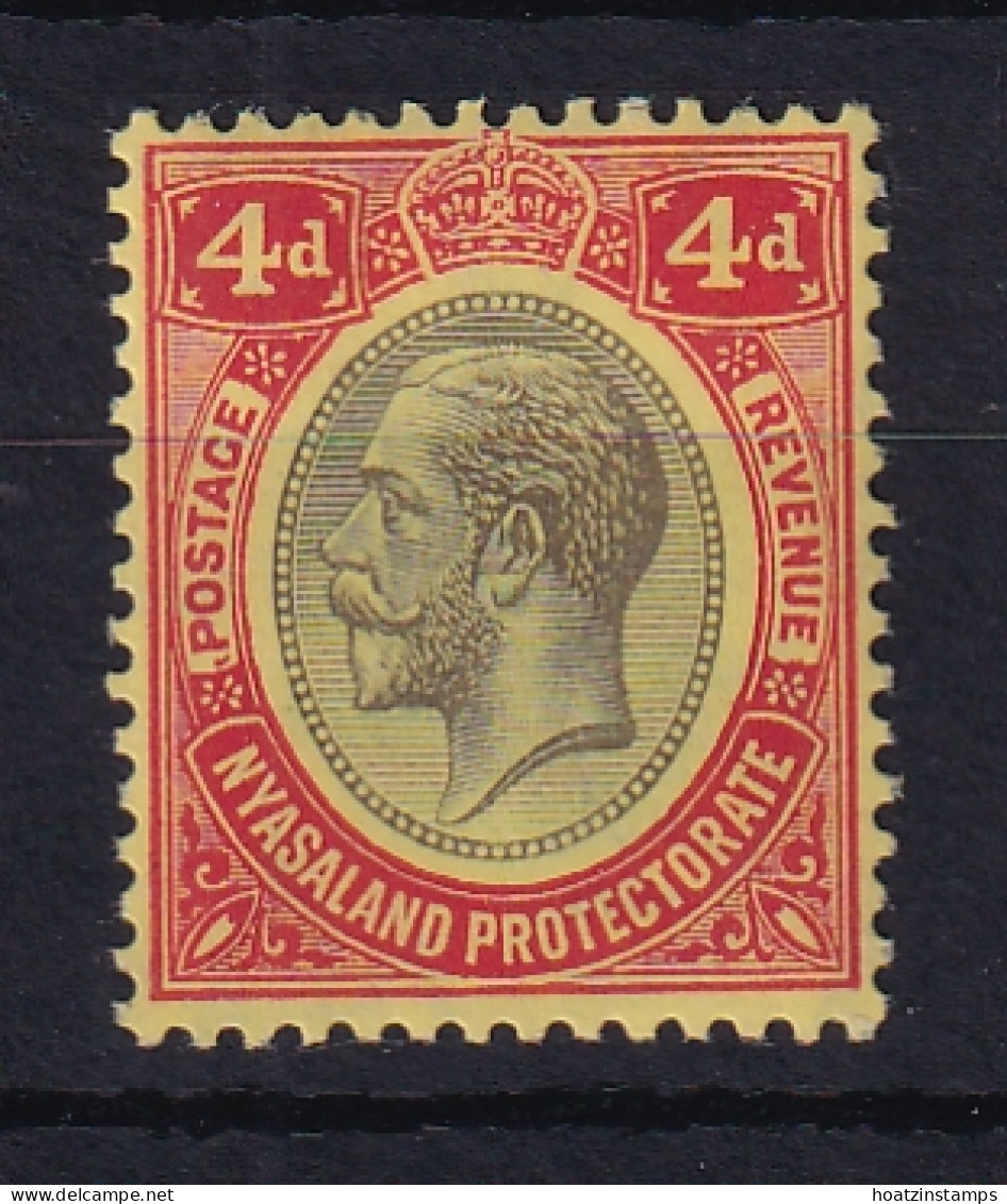 Nyasaland: 1913/21   KGV     SG91    4d       MNH - Nyassaland (1907-1953)