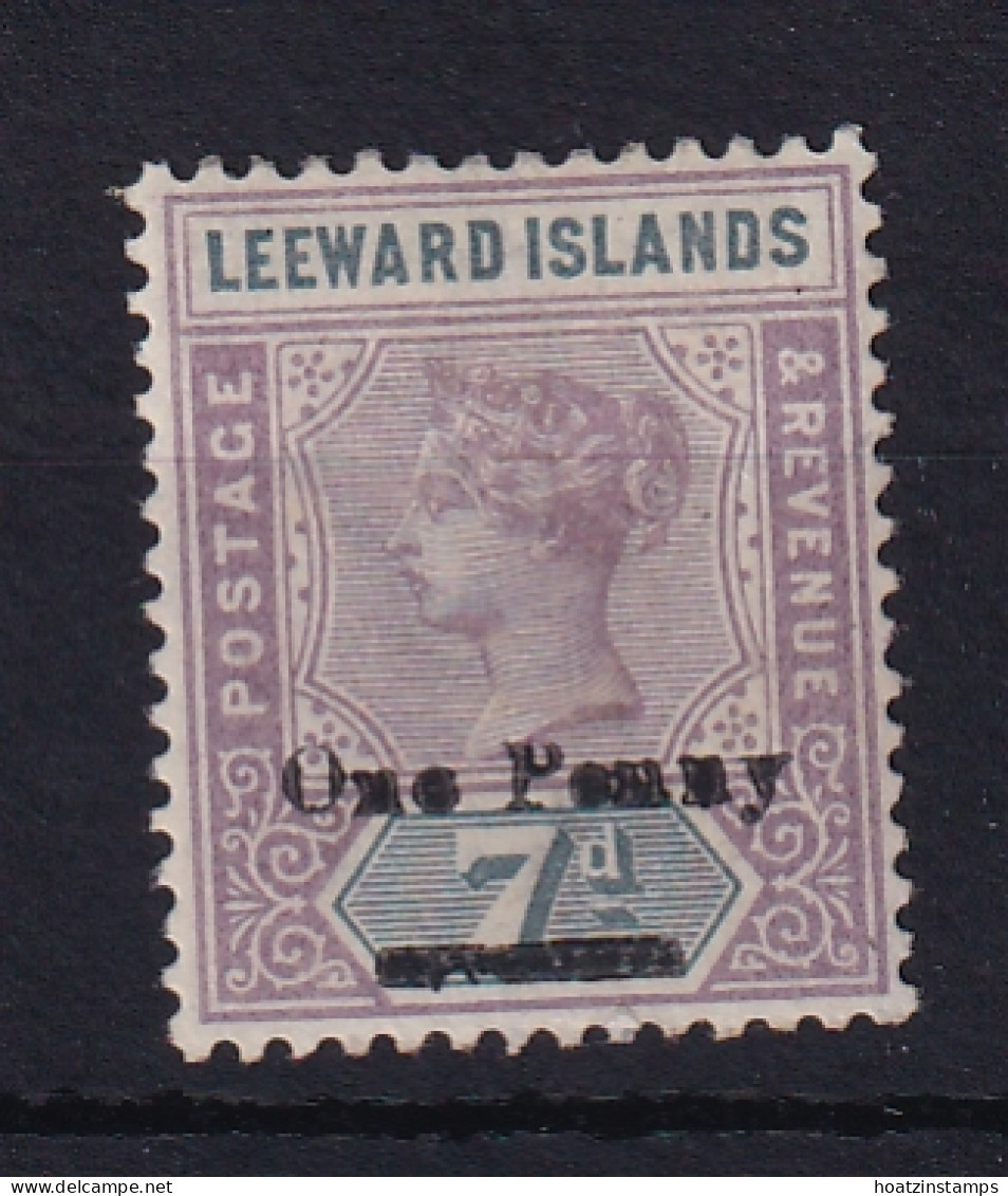 Leeward Is.: 1902   QV - Surcharge   SG19    1d On 7d    MH - Leeward  Islands