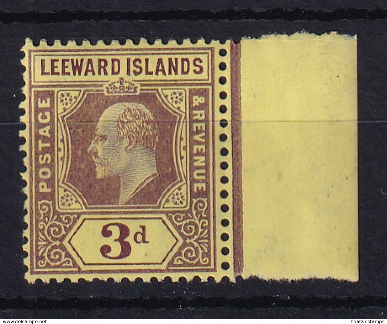 Leeward Is.: 1907/11   Edward    SG41    3d    MNH - Leeward  Islands