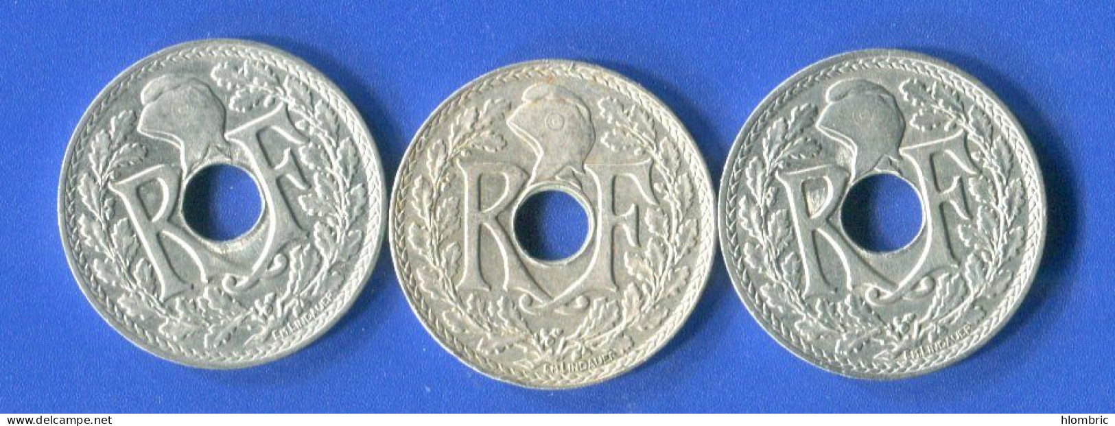 25  Cents  1914 +1915  + 1936 - 25 Centimes