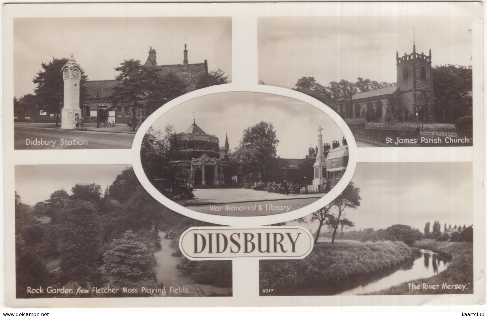 Didsbury: Station, St James Parish Church, Rock Garden, The River Mersey - (England, U.K.) - 1961 - Manchester