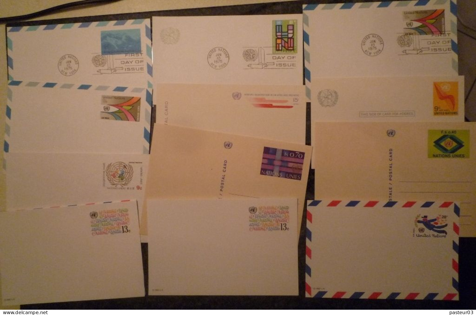 Nations Unies Lot Entiers Postaux Cartes Postales Neuves Et Oblitérées Voir Scan Dont Vues De New York (N° 1) - Collections, Lots & Series