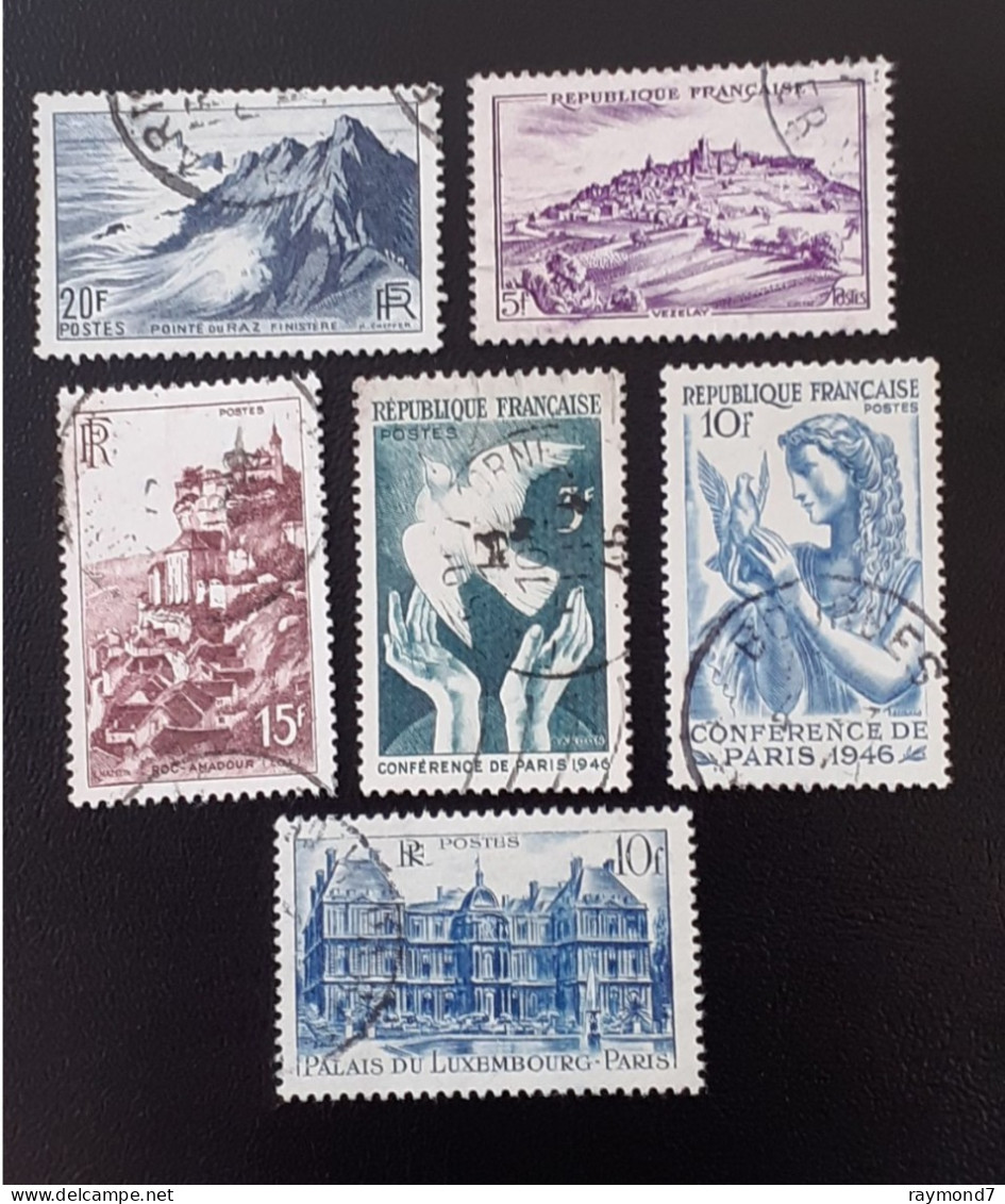 759-760-761-762-763-764  Lot De 6  Frappes Rondes - Used Stamps
