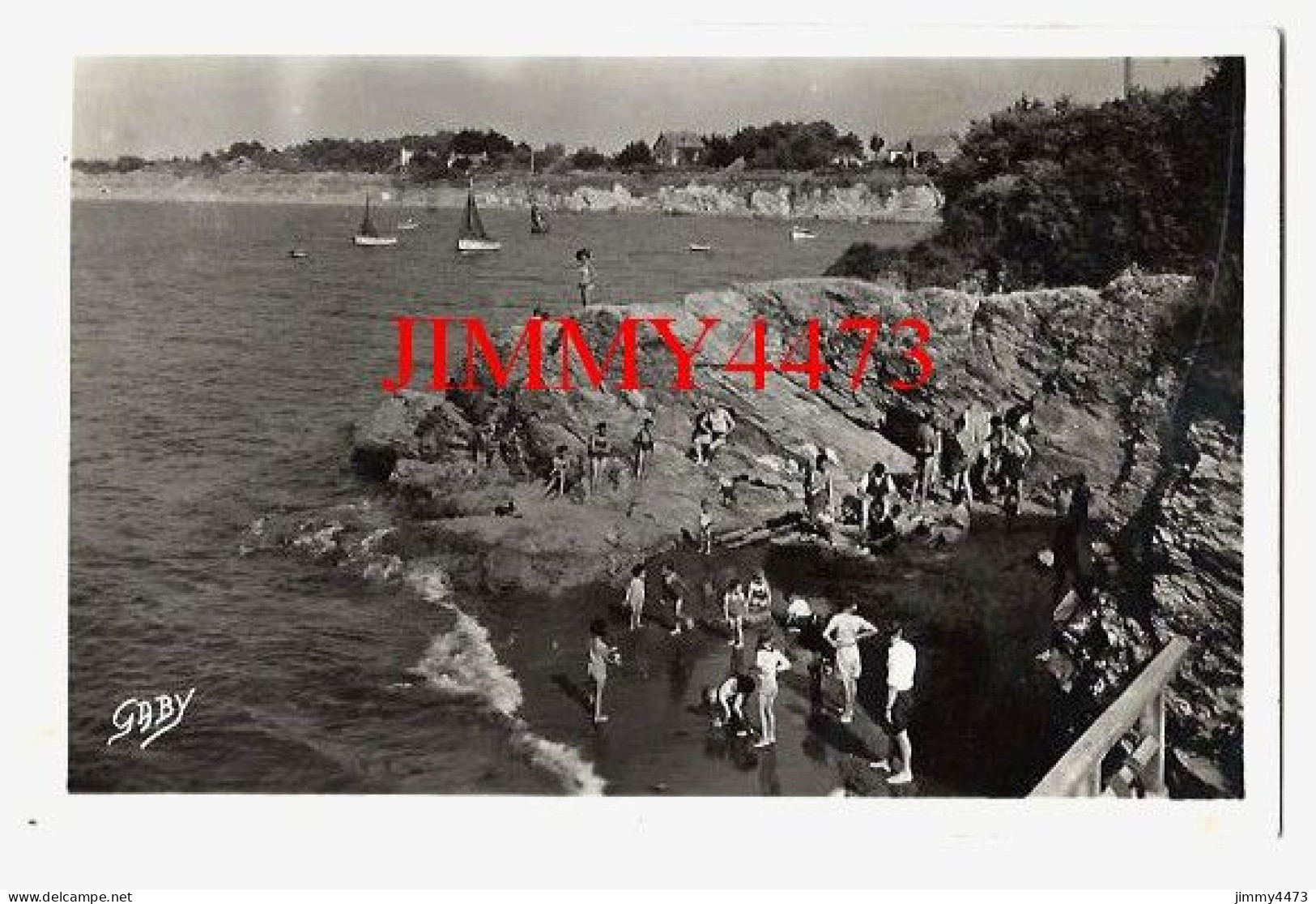 CPSM - LE CORMIER En 1948 - Rochers Et Barques ( Plage Bien Animée ) ( La Plaine Sur Mer ) N° 30 - Edit. G. ARTAUD - La-Plaine-sur-Mer