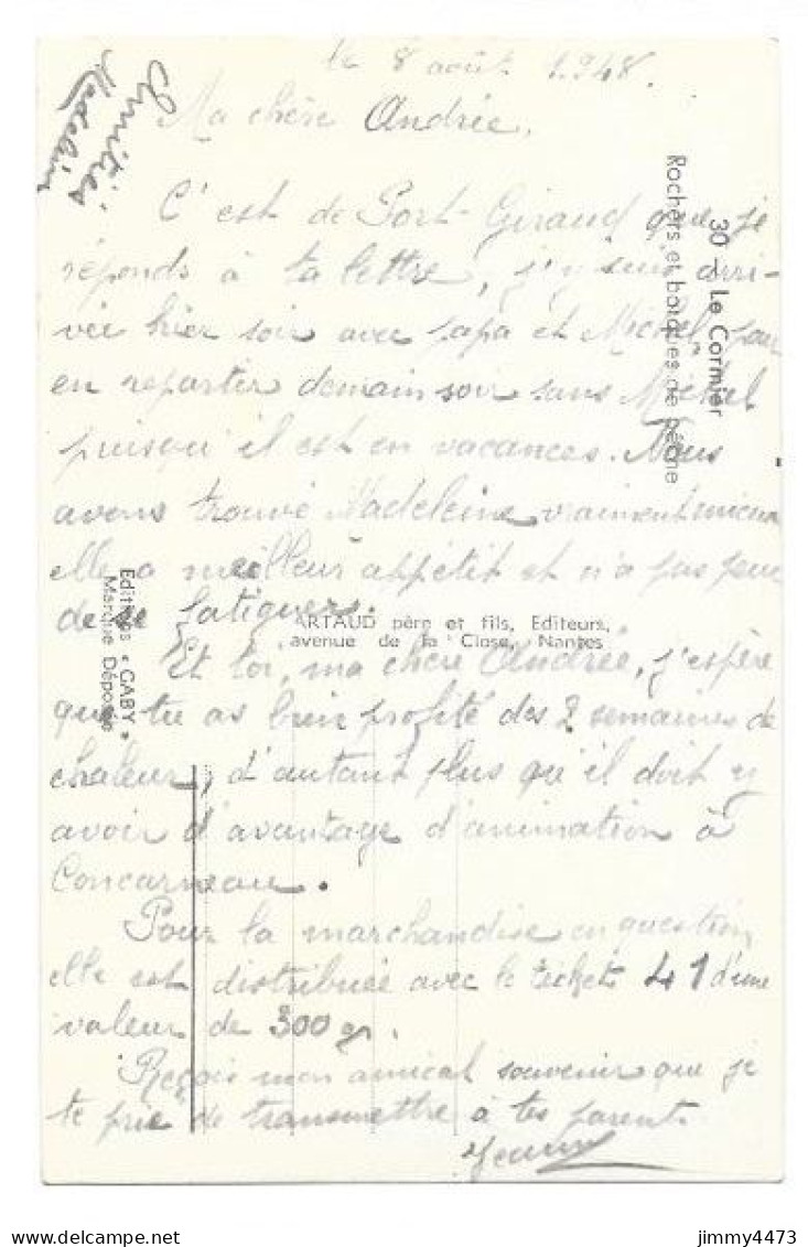 CPSM - LE CORMIER En 1948 - Rochers Et Barques ( Plage Bien Animée ) ( La Plaine Sur Mer ) N° 30 - Edit. G. ARTAUD - La-Plaine-sur-Mer
