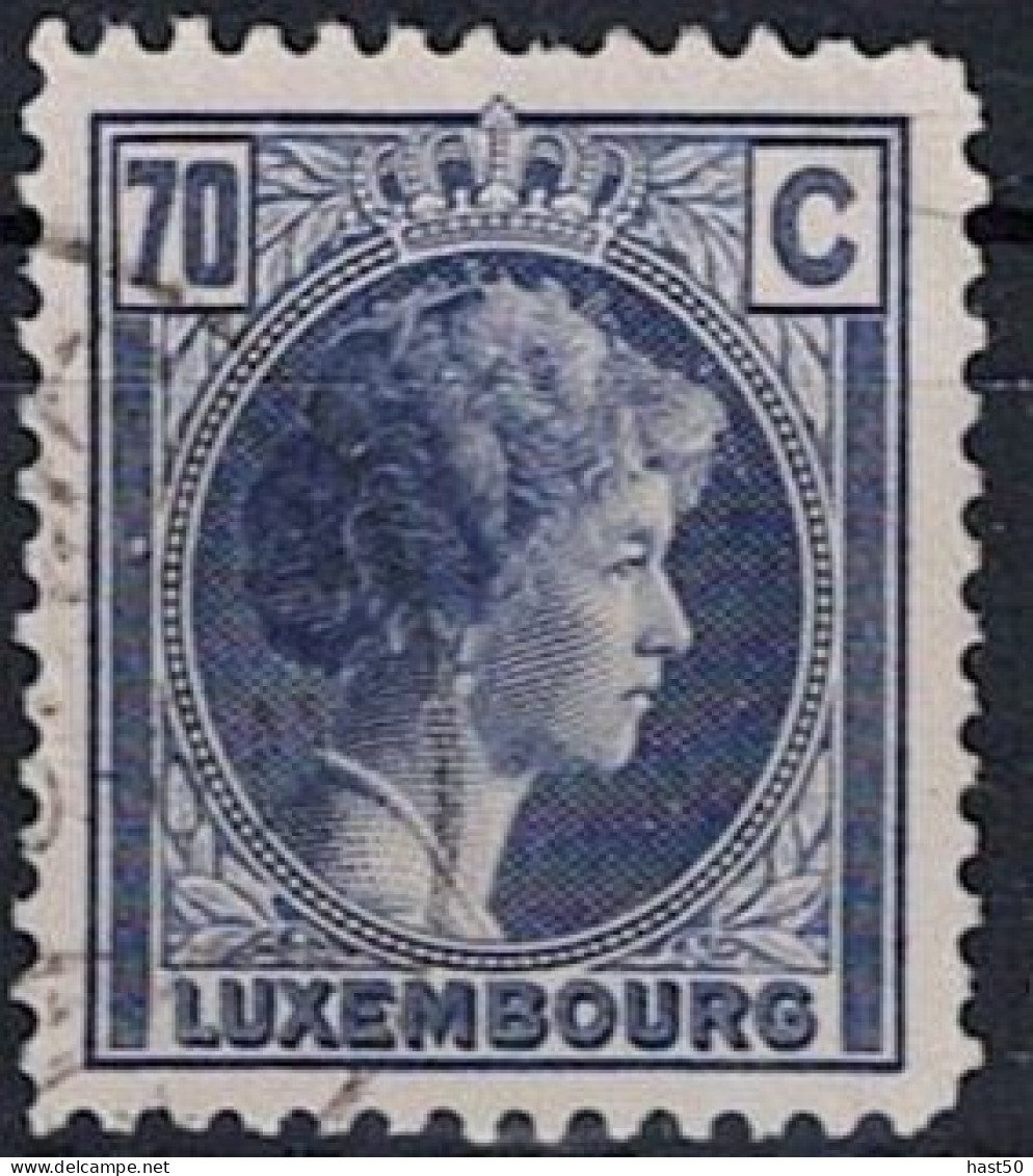 Luxemburg - Großherzogin Charlotte "Rechtsprofil" (MiNr: 281) 1935 - Gest Used Obl - 1926-39 Charlotte Rechterzijde