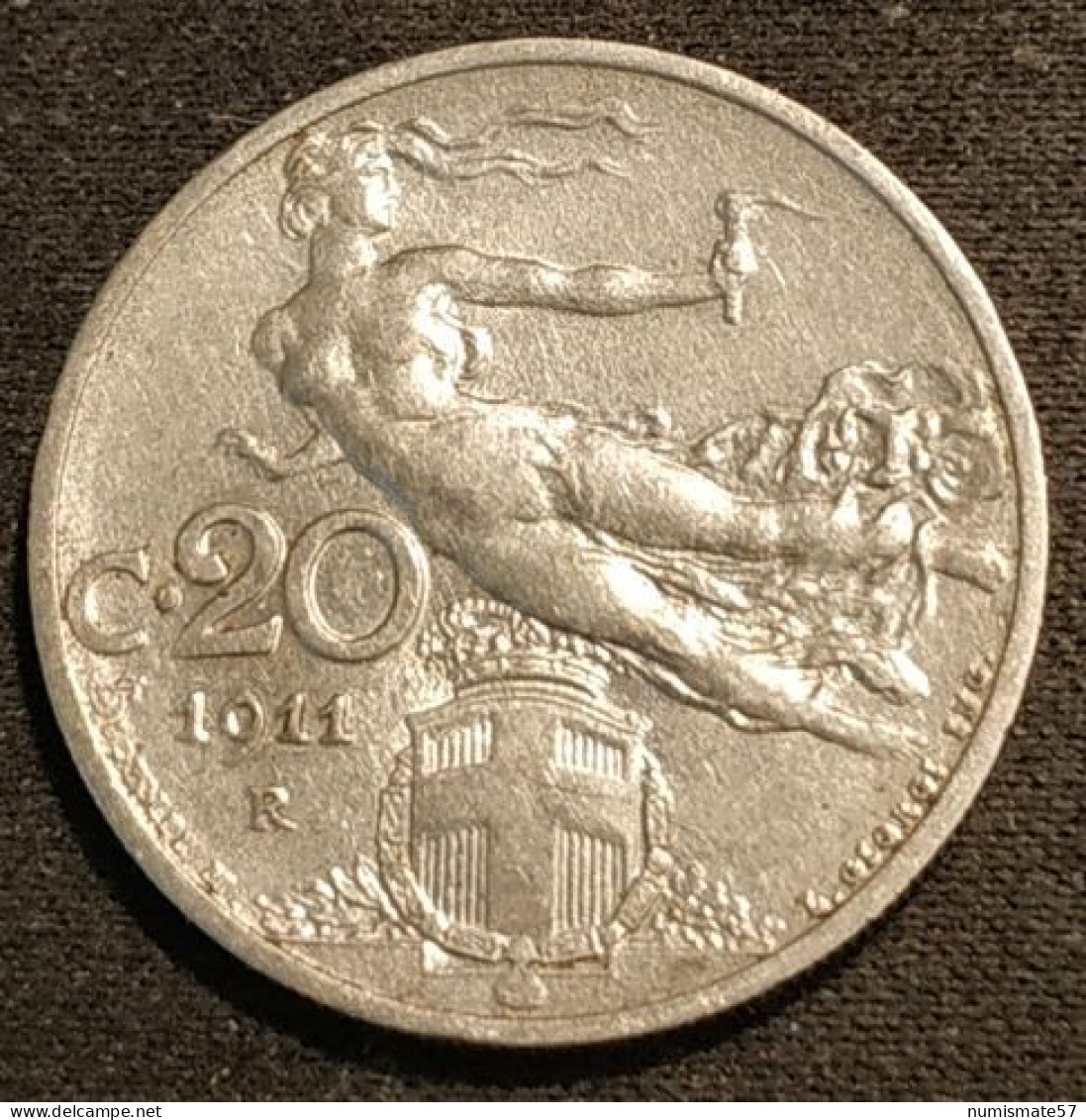 ITALIE - ITALIA - 20 CENTESIMI 1911 - KM 44 - 1900-1946 : Victor Emmanuel III & Umberto II