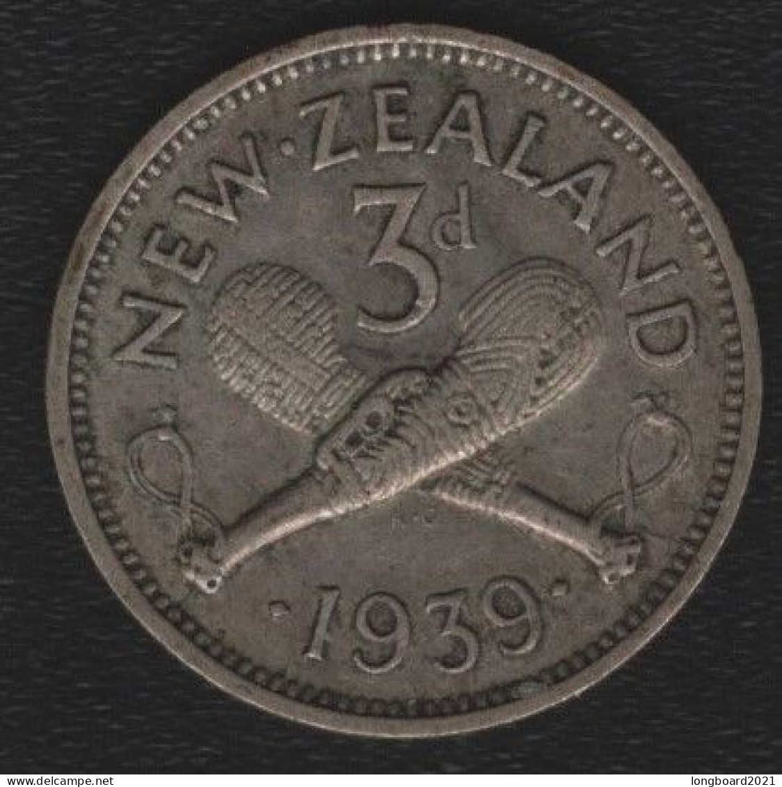 NEW ZEALAND - 3 PENCE 1939 -SILVER- - Neuseeland