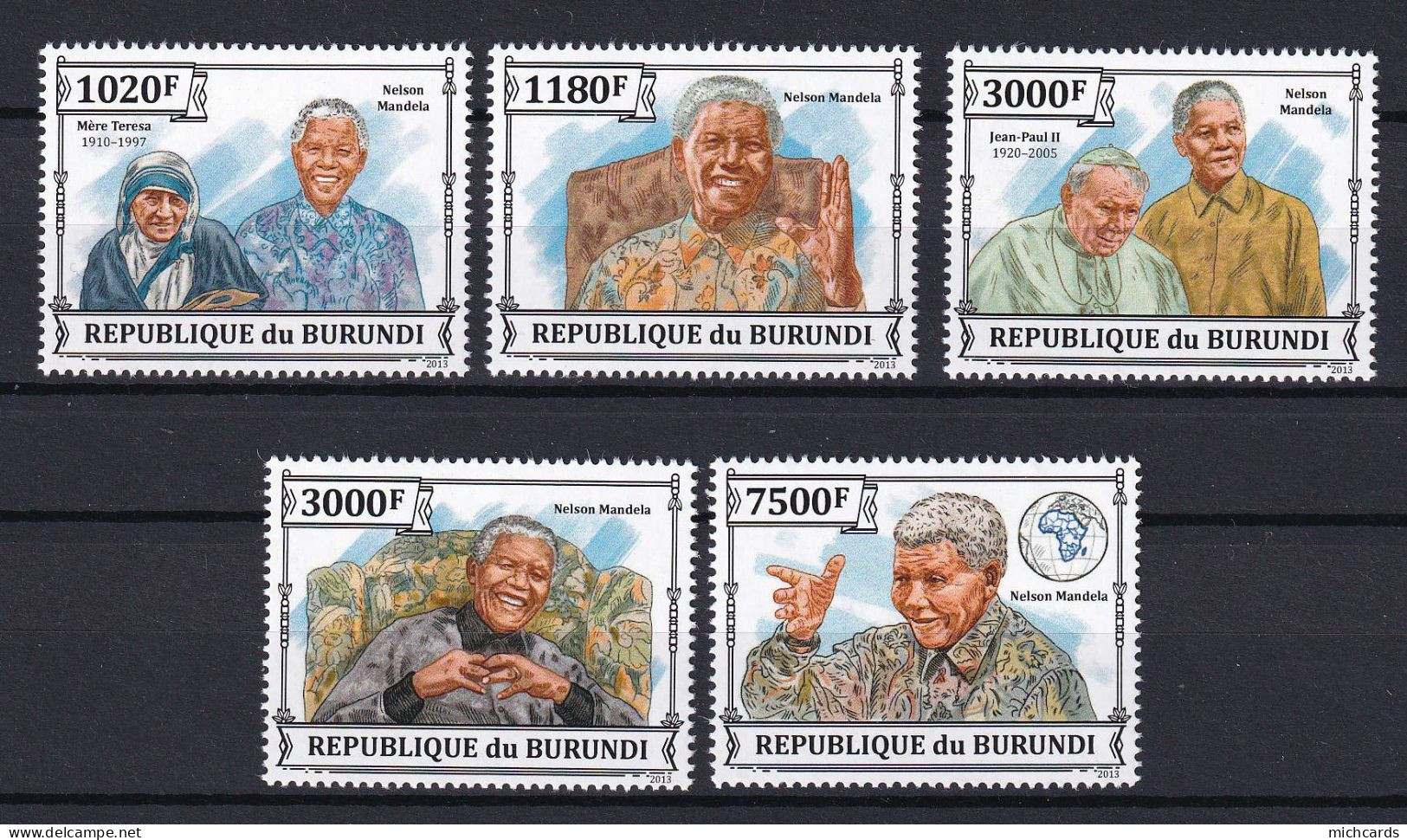 172 BURUNDI 2013 - Y&T 2138/41 Du BF 374 -Nelson Mandela - Neuf ** (MNH) Sans Charniere - Ongebruikt