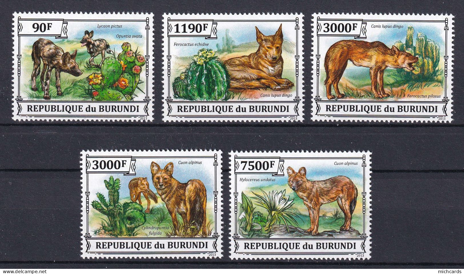 172 BURUNDI 2013 - Y&T 2158/61 Du BF 379 - Chien Sauvage - Neuf ** (MNH) Sans Charniere - Unused Stamps