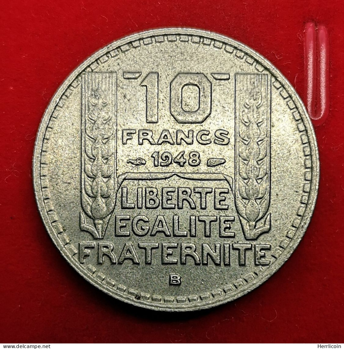 1948 B  - 10 Francs Turin Cupronickel, Petite Tête  France - 10 Francs