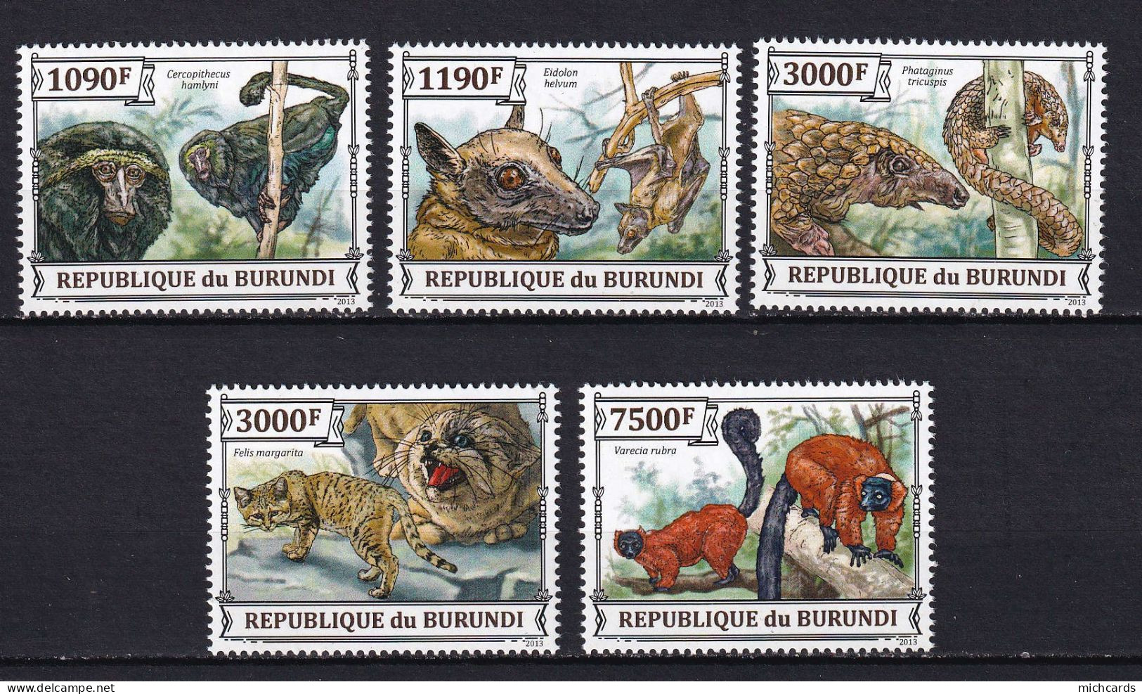 172 BURUNDI 2013 - Y&T 2174/77 Du BF 383 - AnImaux En Voie De Disparition - Neuf ** (MNH) Sans Charniere - Neufs