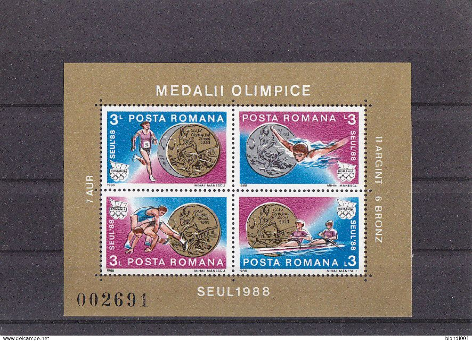Olympics 1988 -Rowing - ROMANA - S/S MNH - Ete 1988: Séoul