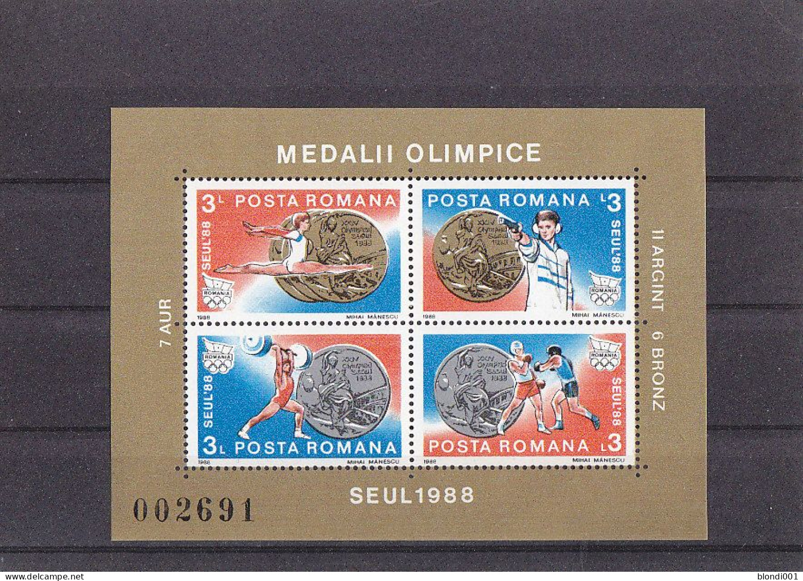 Olympics 1988 - Shooting - ROMANA - S/S MNH - Verano 1988: Seúl