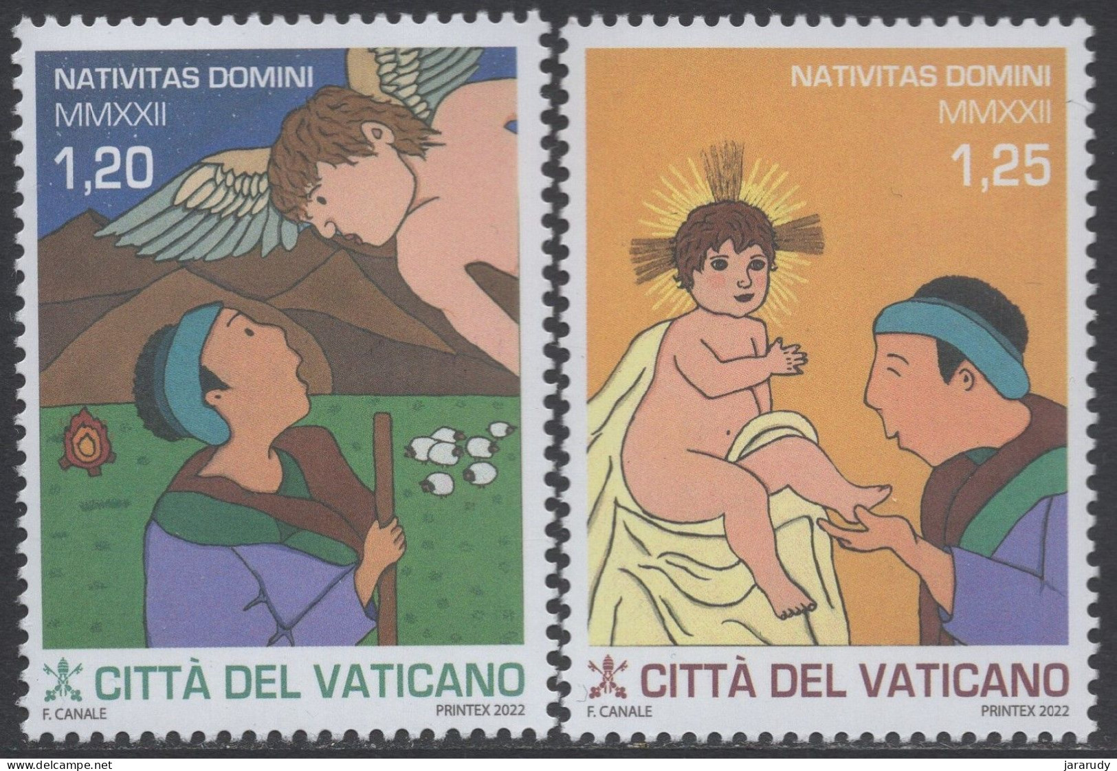 VATICANO NAVIDAD 2022 Yv 1925/6 MNH - Ungebraucht