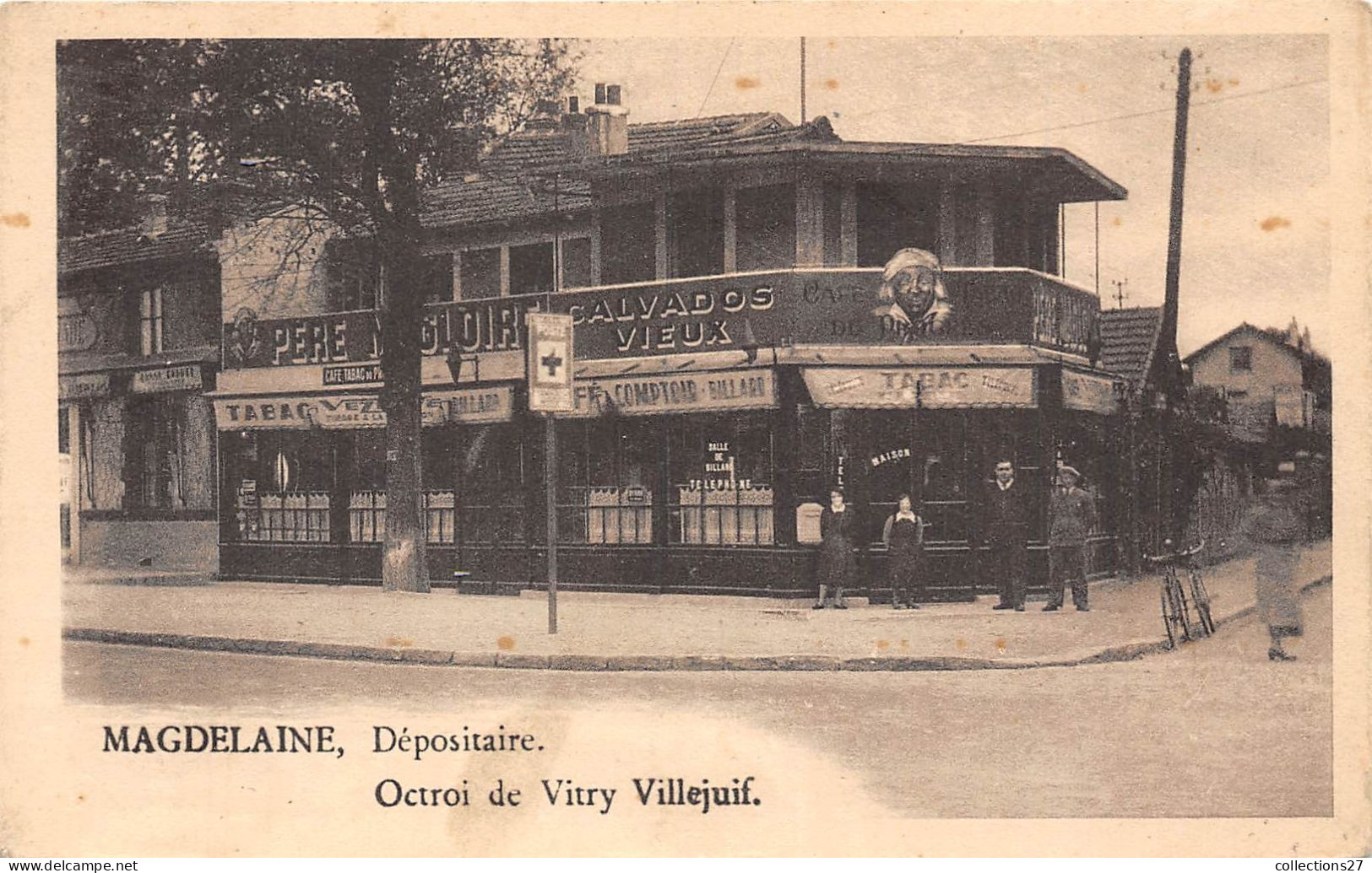 94-VILLEJUIF- ( CAFE TABAC ) MAGDELAINE DEPOSITAIRE- OCTROI DE VITRE, VILLEJUIF - Vitry Sur Seine