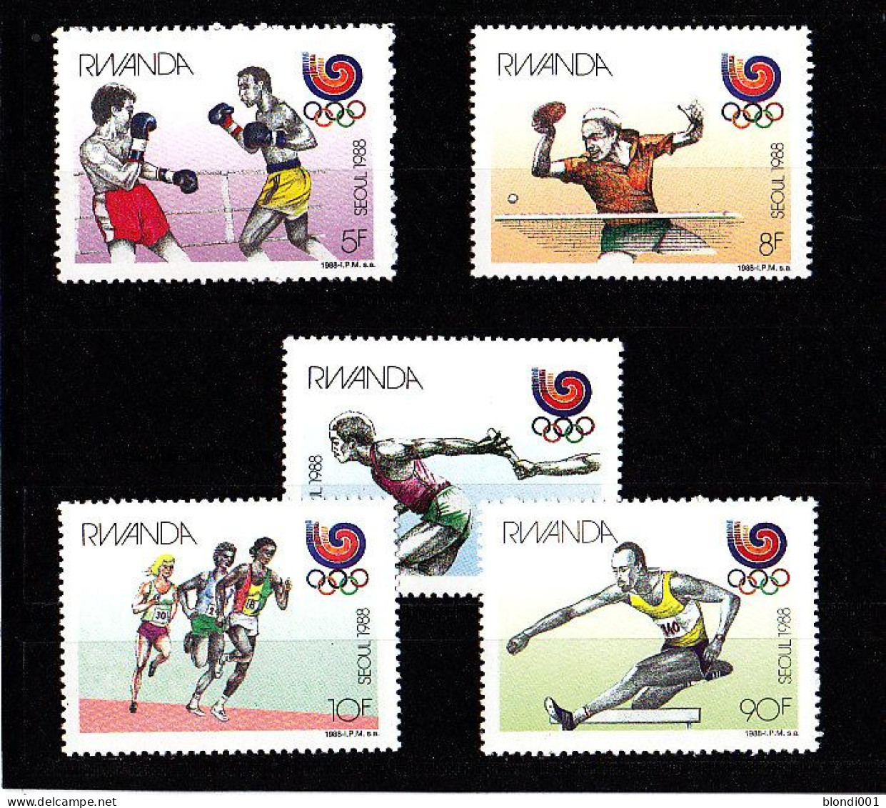 Olympics 1988 - Table Tennis - RWANDA - Set MNH - Ete 1988: Séoul