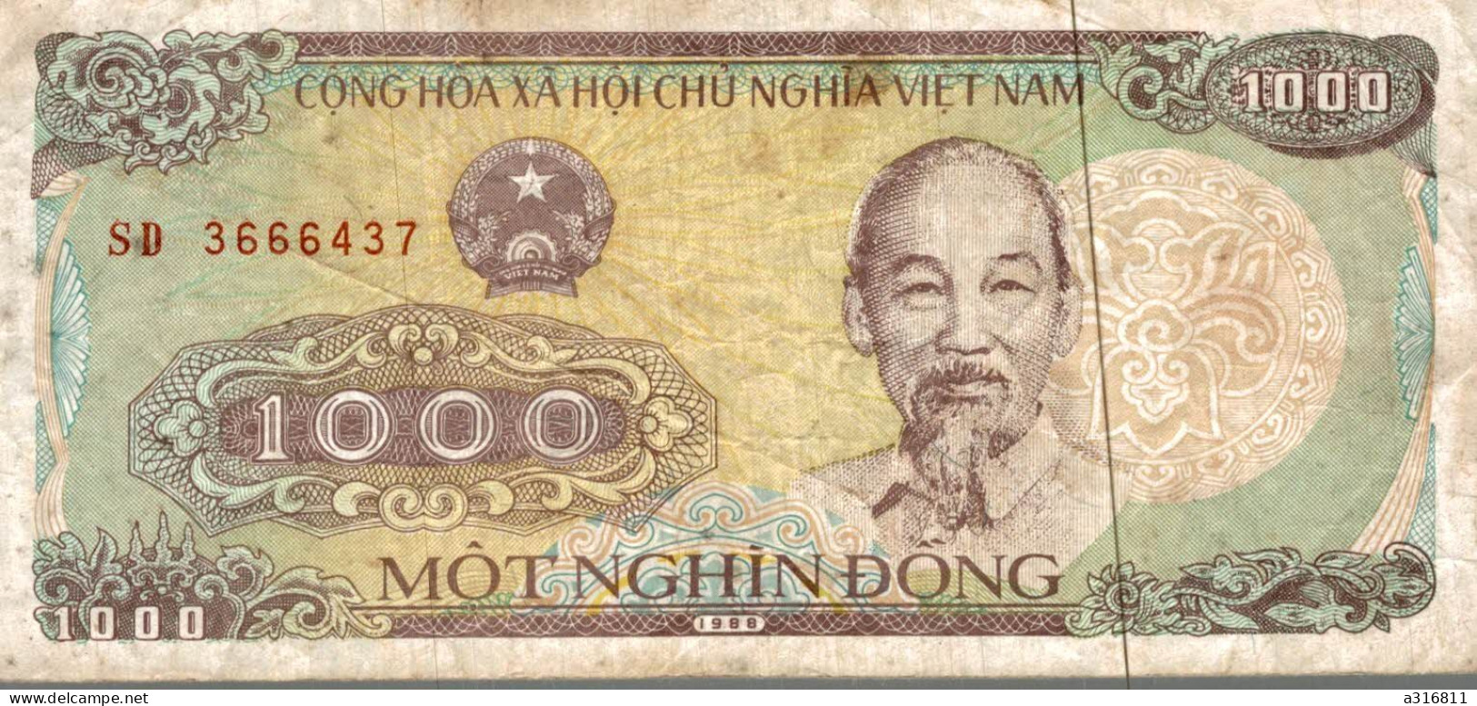 Billet 1000 Dong VietNam 1988 - Sonstige – Asien